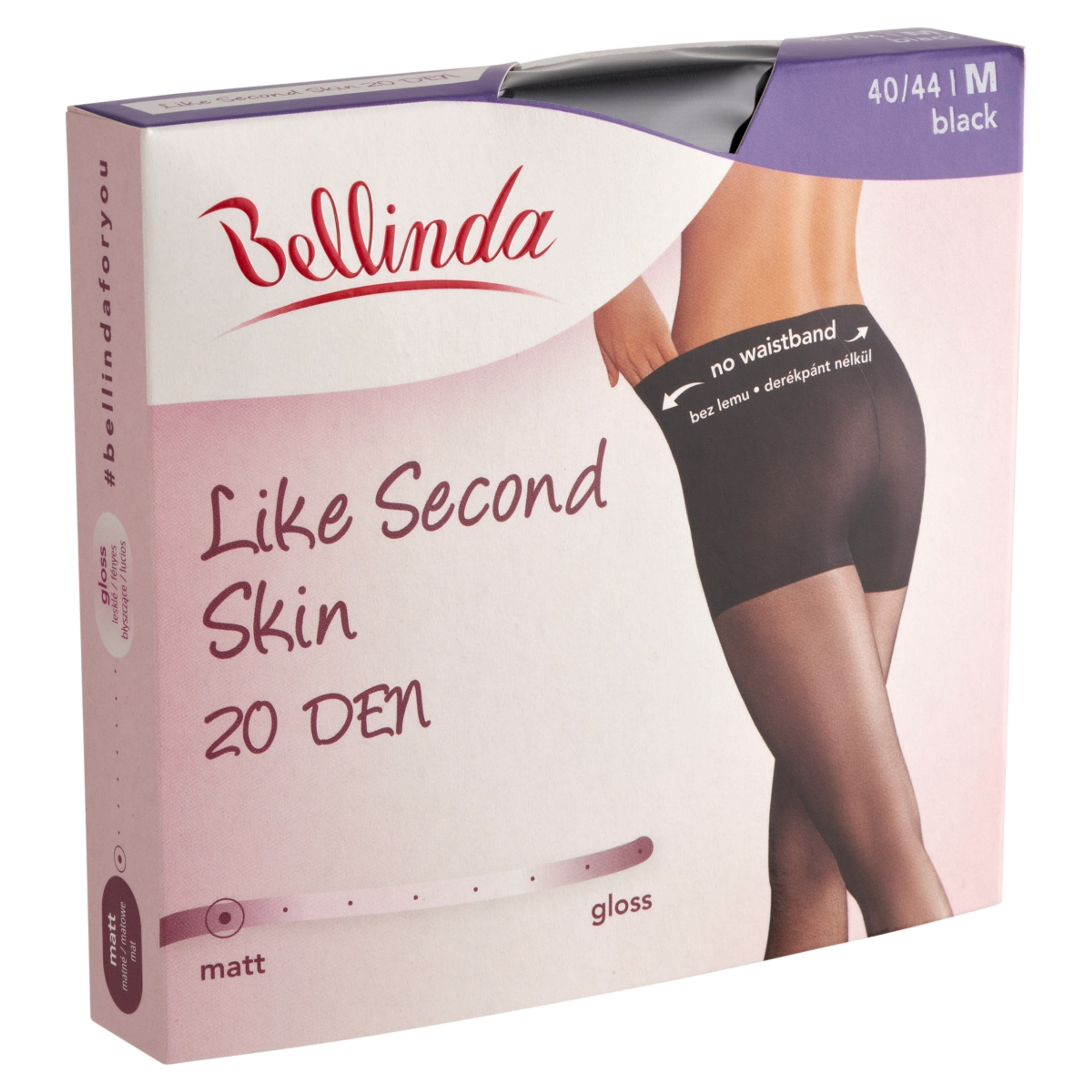 Bellinda Like Second Skin harisnya 20Den fekete, M-es méret - 1 db-3