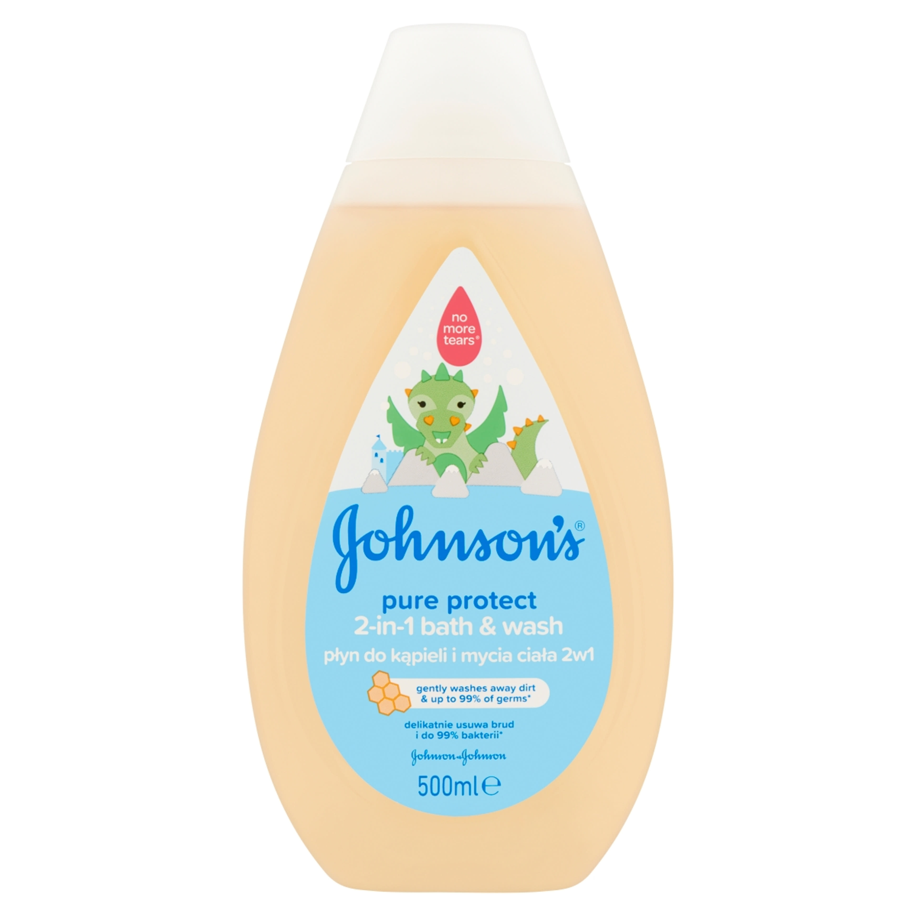 Johnson's Pure Protect 2 az 1-ben fürdető és tusfürdő gyermekeknek - 500 ml-1