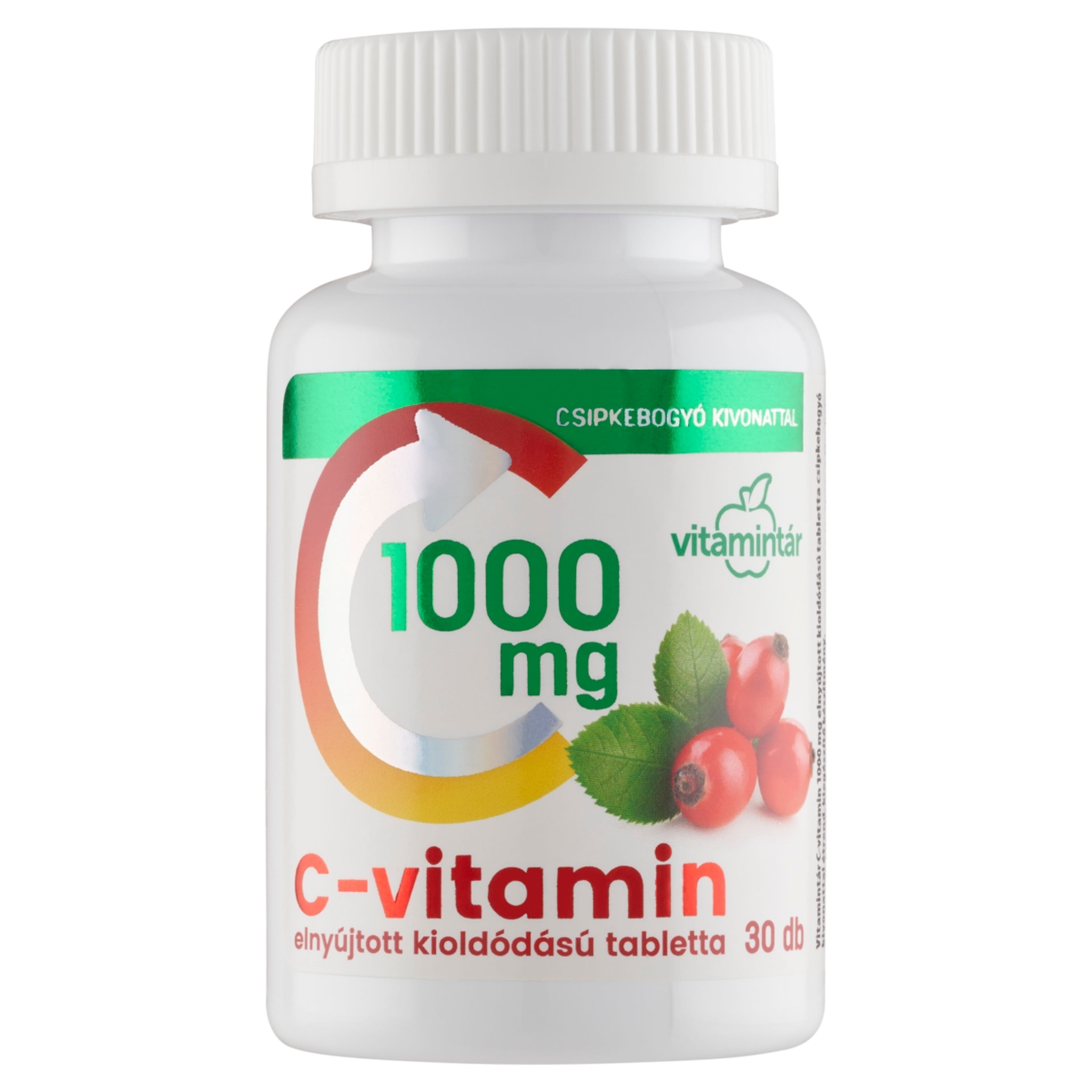 Vitamintár C-Vitamin Csipkebogyó Kivonattal 1000mg Tabletta - 30 db