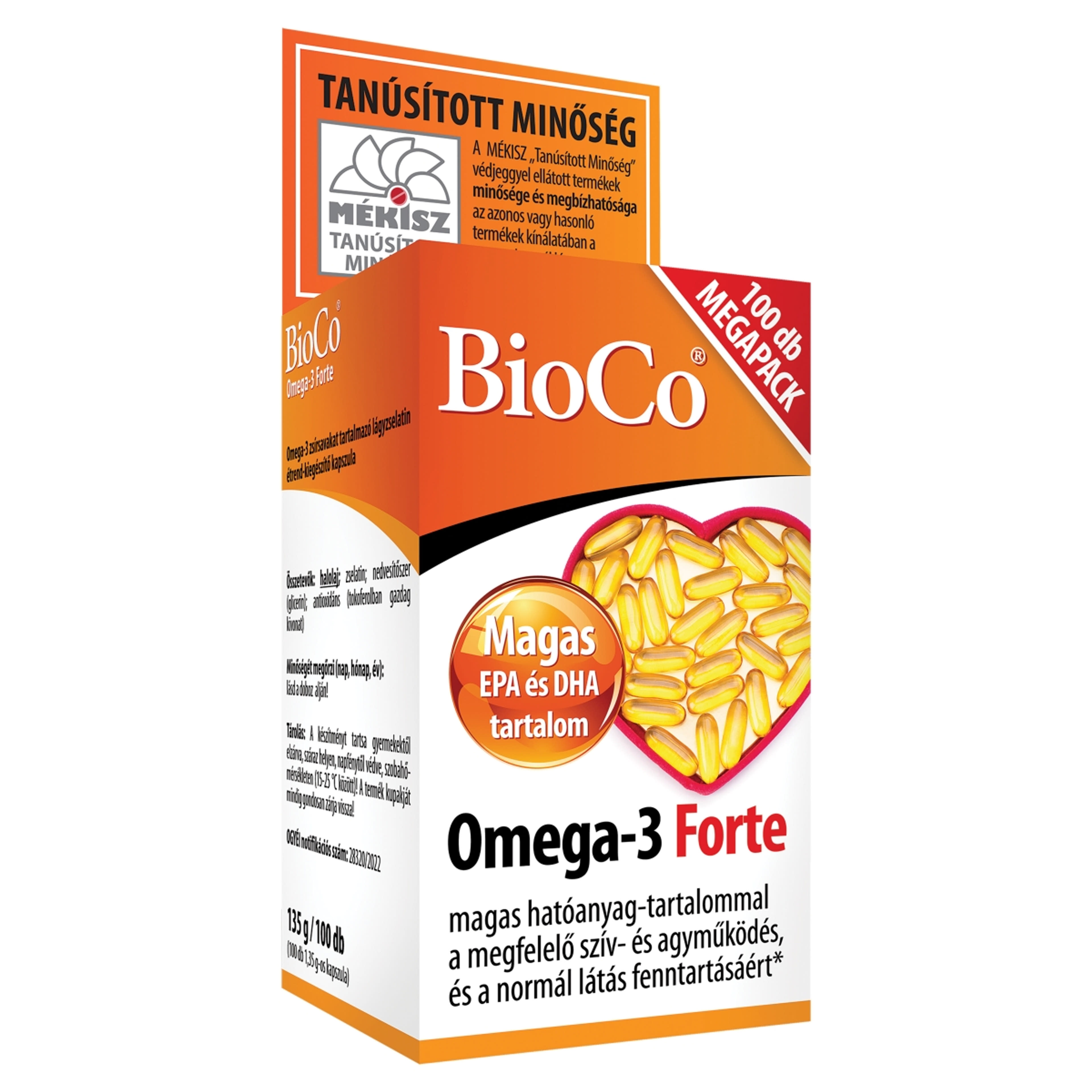 BioCo Omega-3 Forte Megapack Lágykapszula - 100 db-2