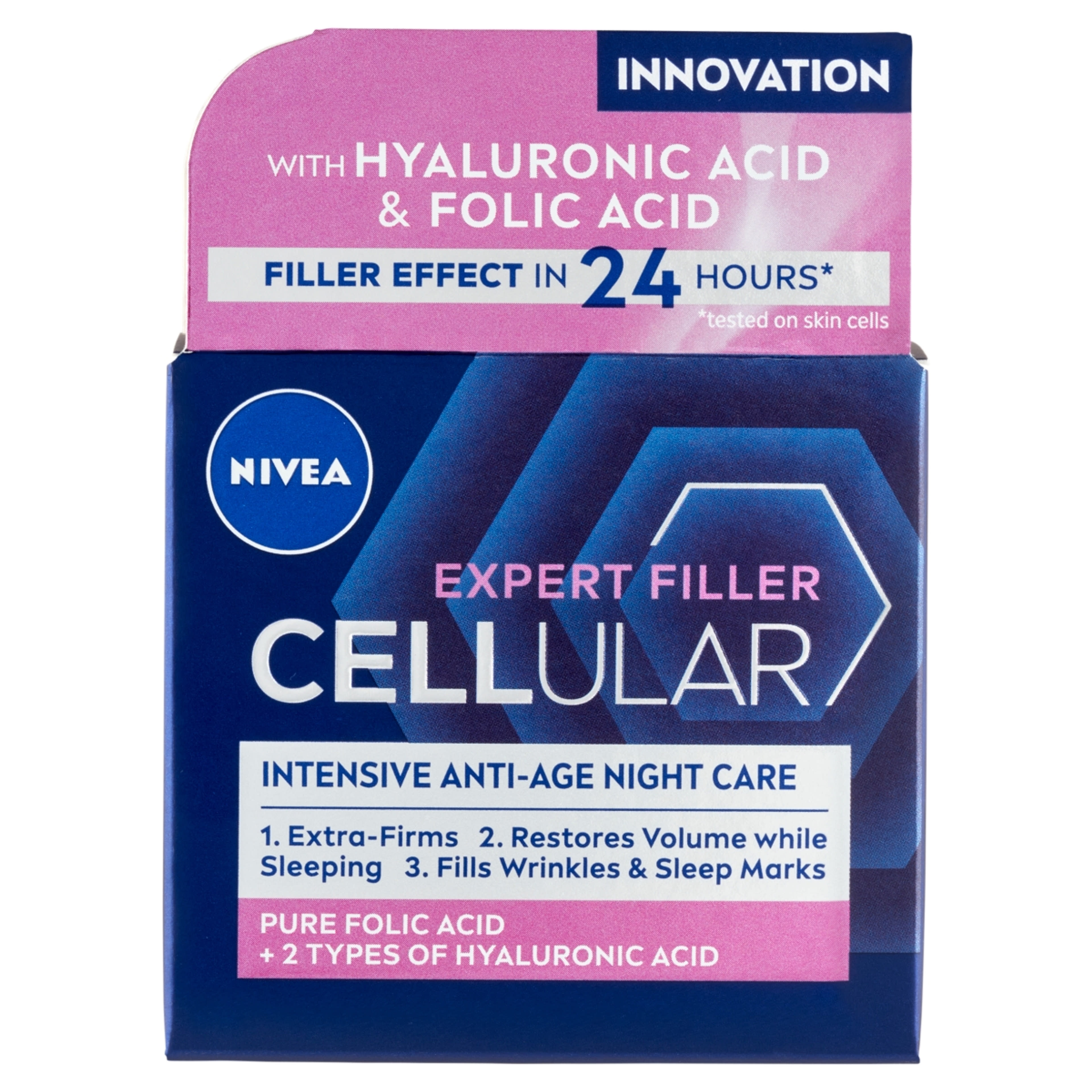 Nivea Hyaluron Cellular Filler Feszesítő Éjszakai Arckrém - 50 ml