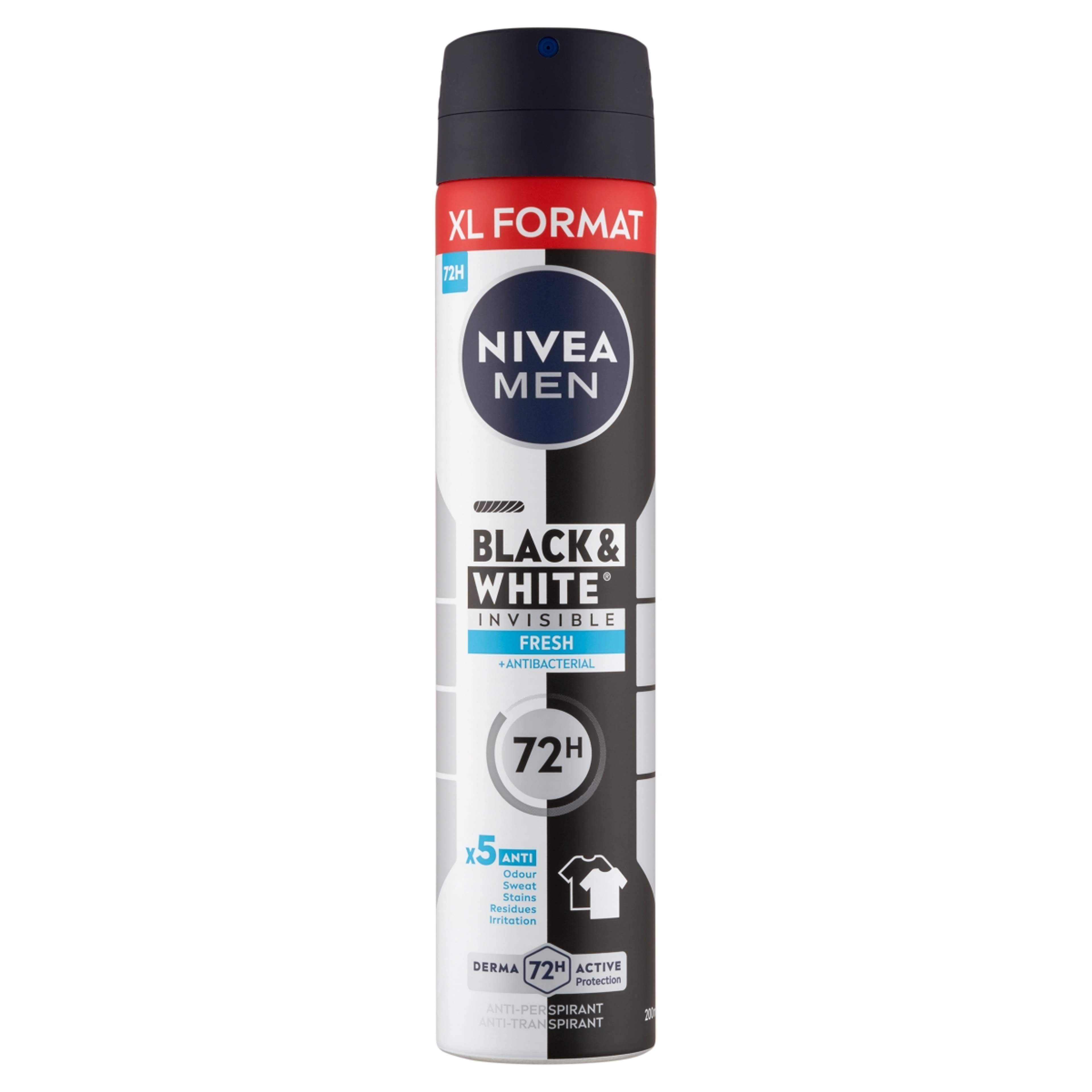 Nivea Men Black & White Invisible Fresh izzadásgátló dezodor - 200 ml-1