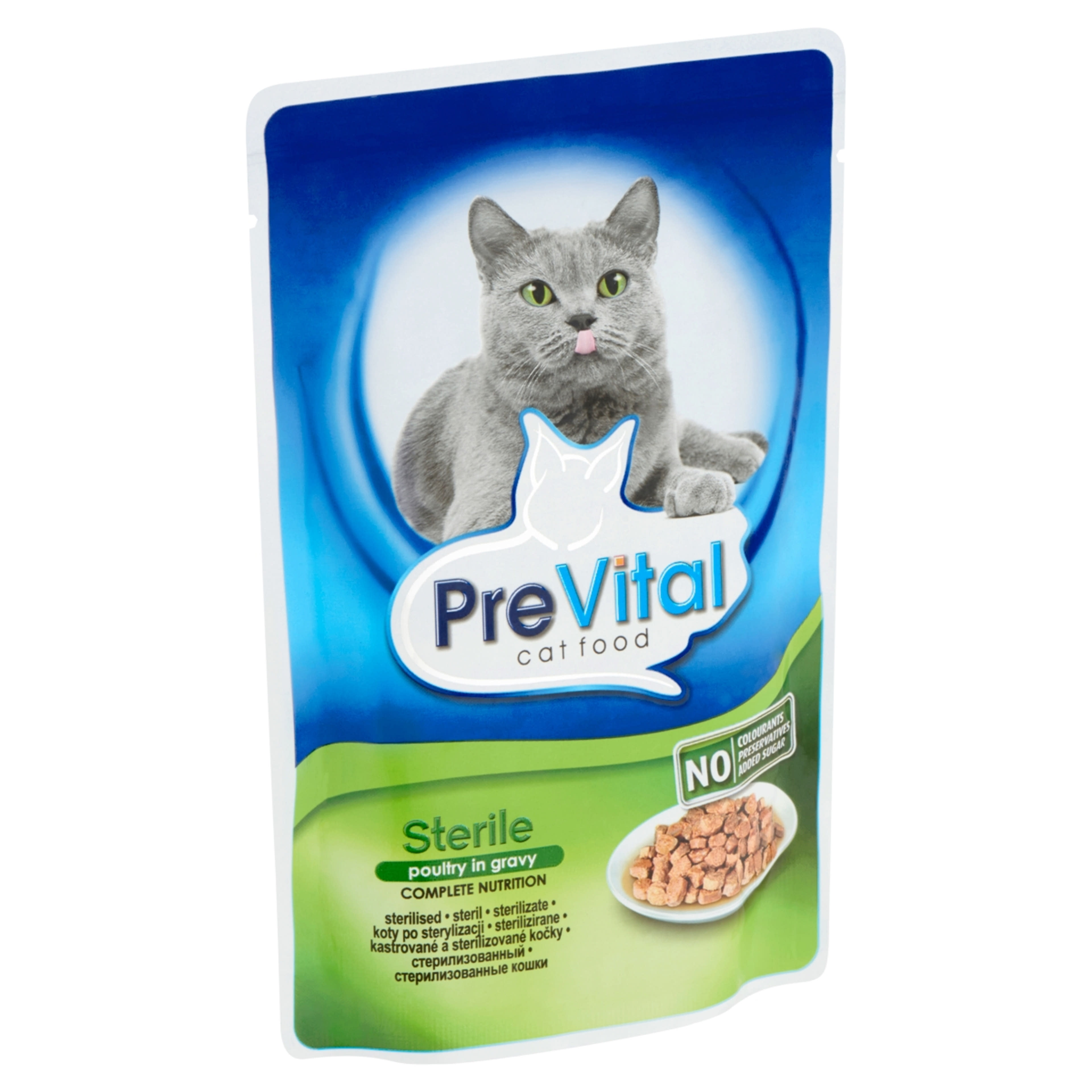 PreVital felnőtt teljes értékű alutasak macskáknak, steril - 100 g-2