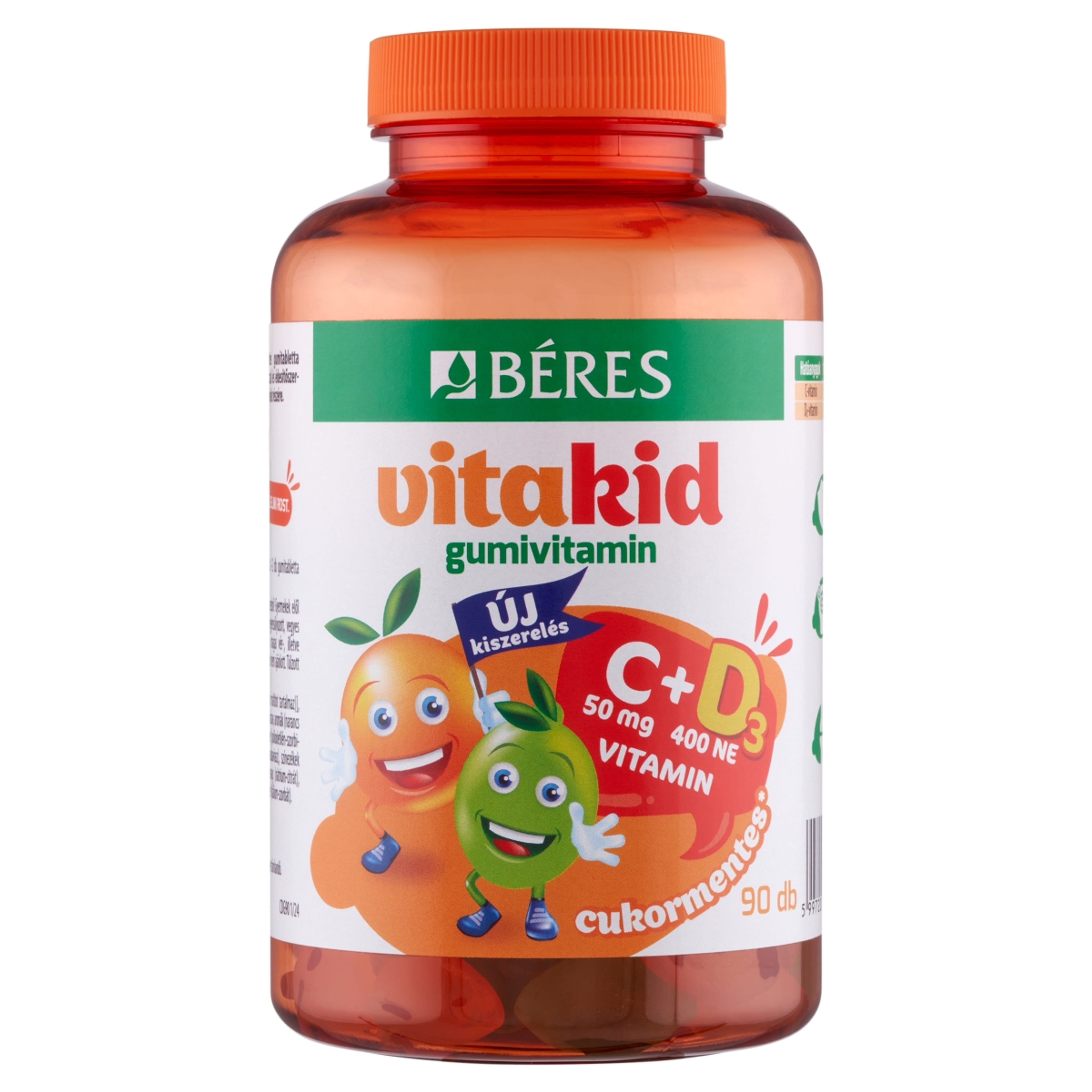 Béres Vitakid gumivitamin C- és D-vitaminnal - 90 db