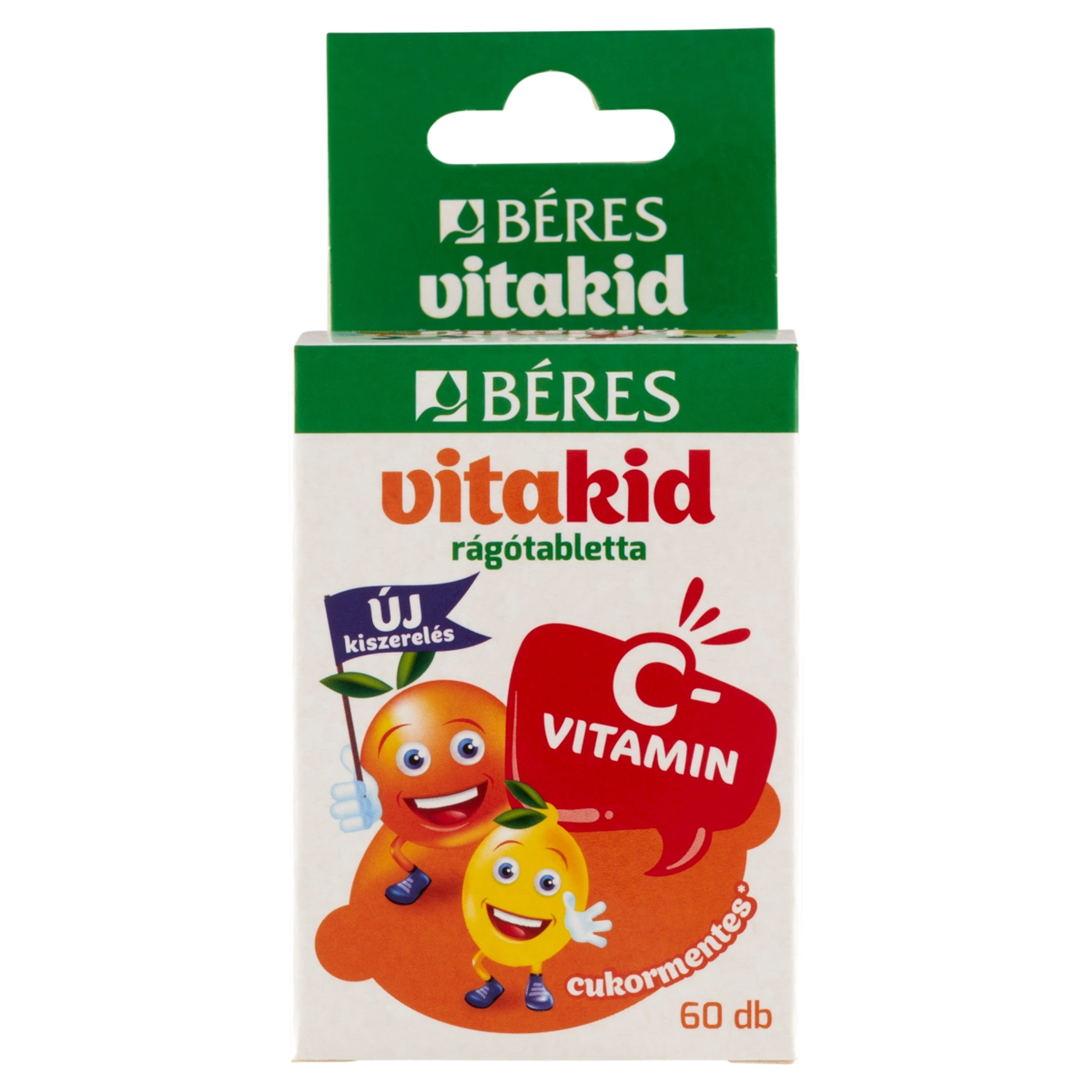 Béres Vitakid C-vitamin rágótabletta étrend-kiegészítő citrom és narancs ízben - 60 db