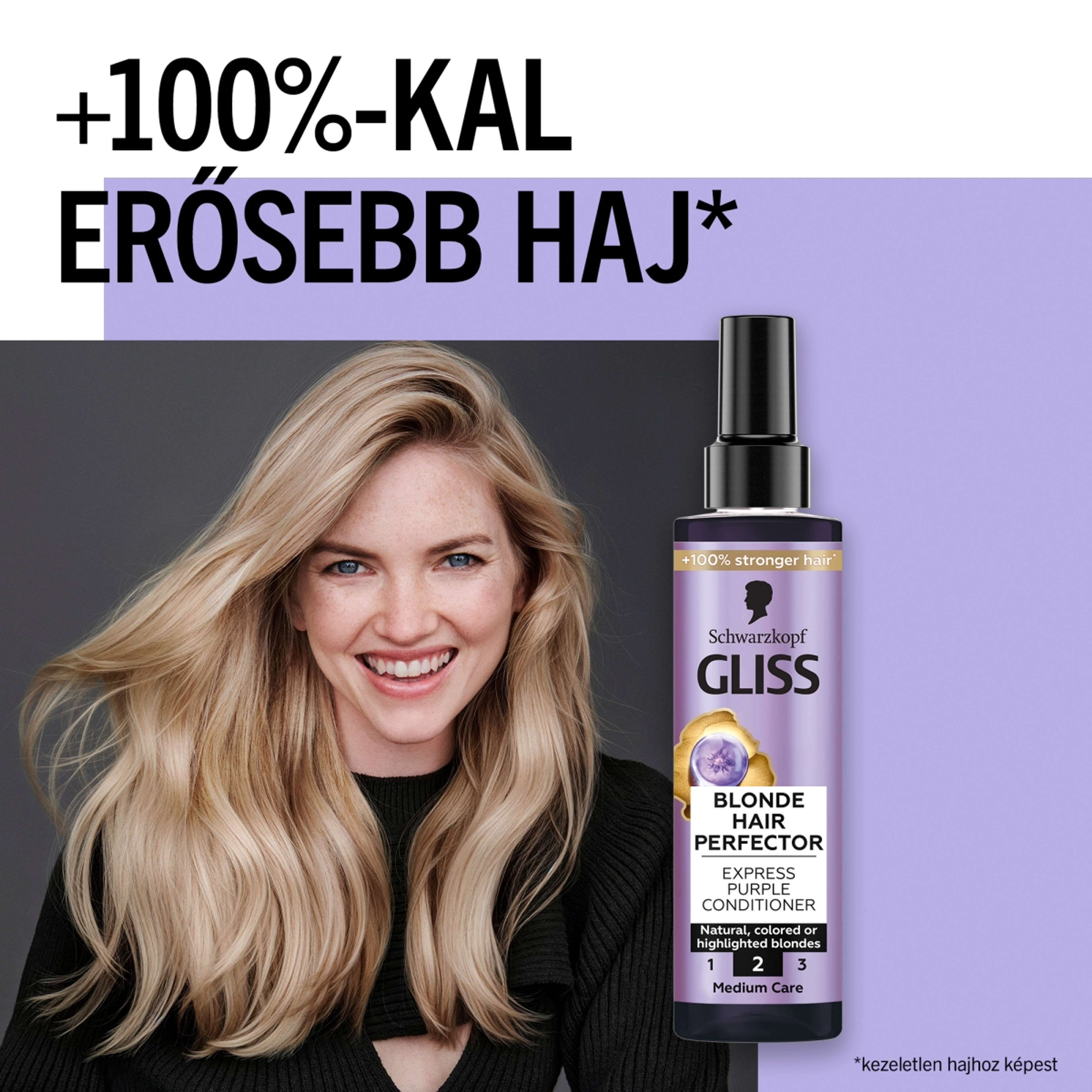 Gliss Blonde Hair Perfector Express lila hamvasító hajbalzsam - 200 ml-3