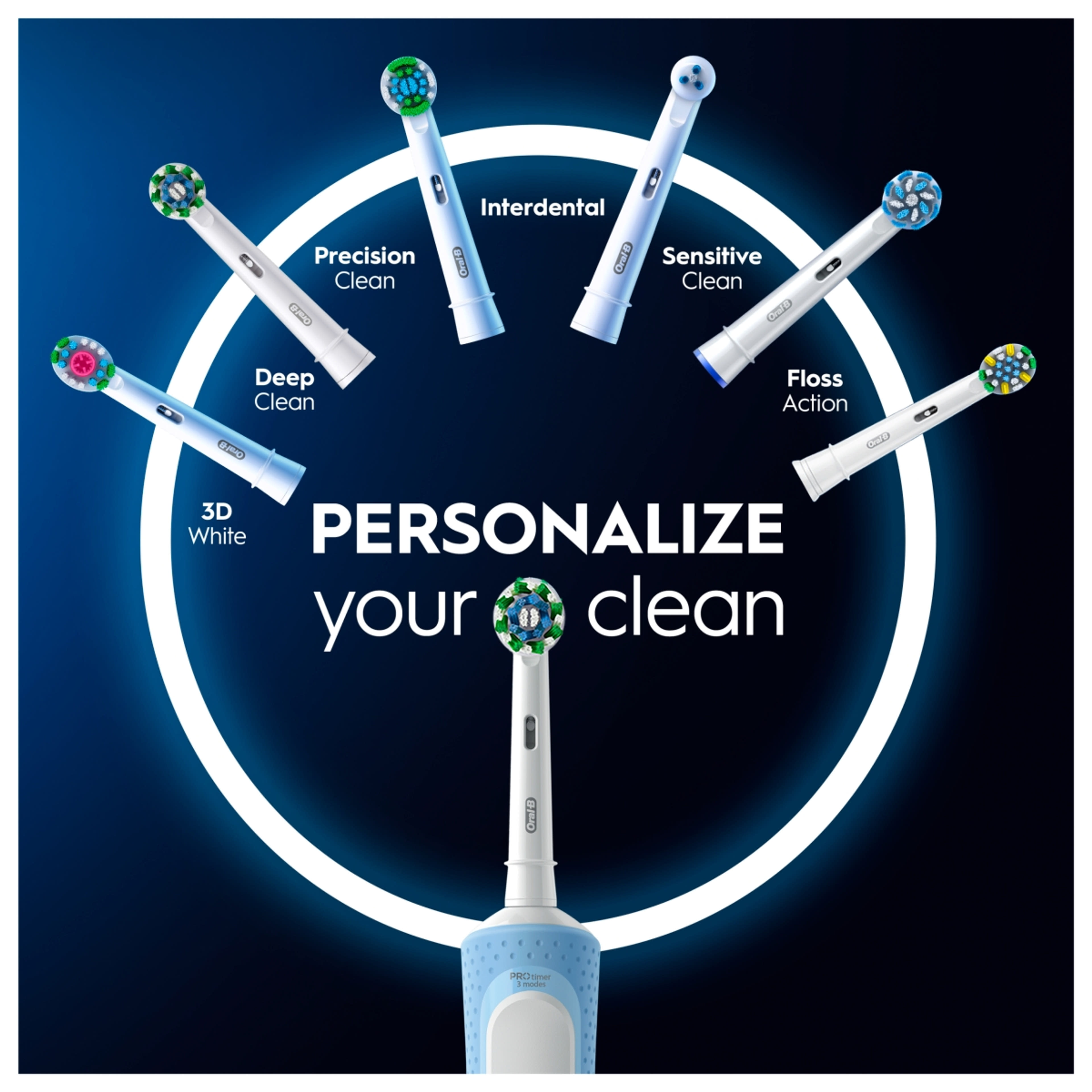 Oral-B Vitality Pro elektromos fogkefe, fehér - 1 db-4