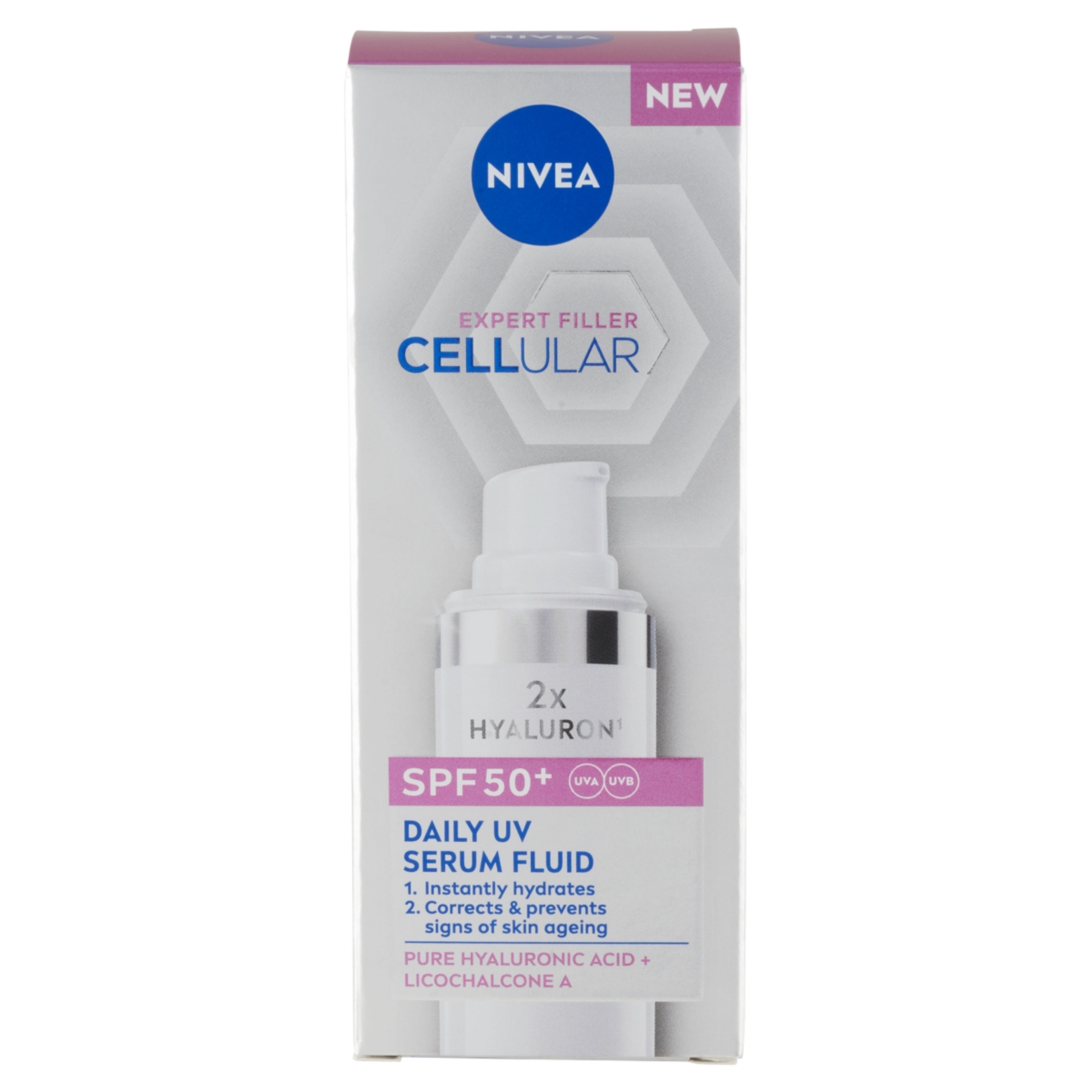 Nivea Cellular Expert Filler nappali arcápoló UV szérum fluid FF50+ - 30 ml-3
