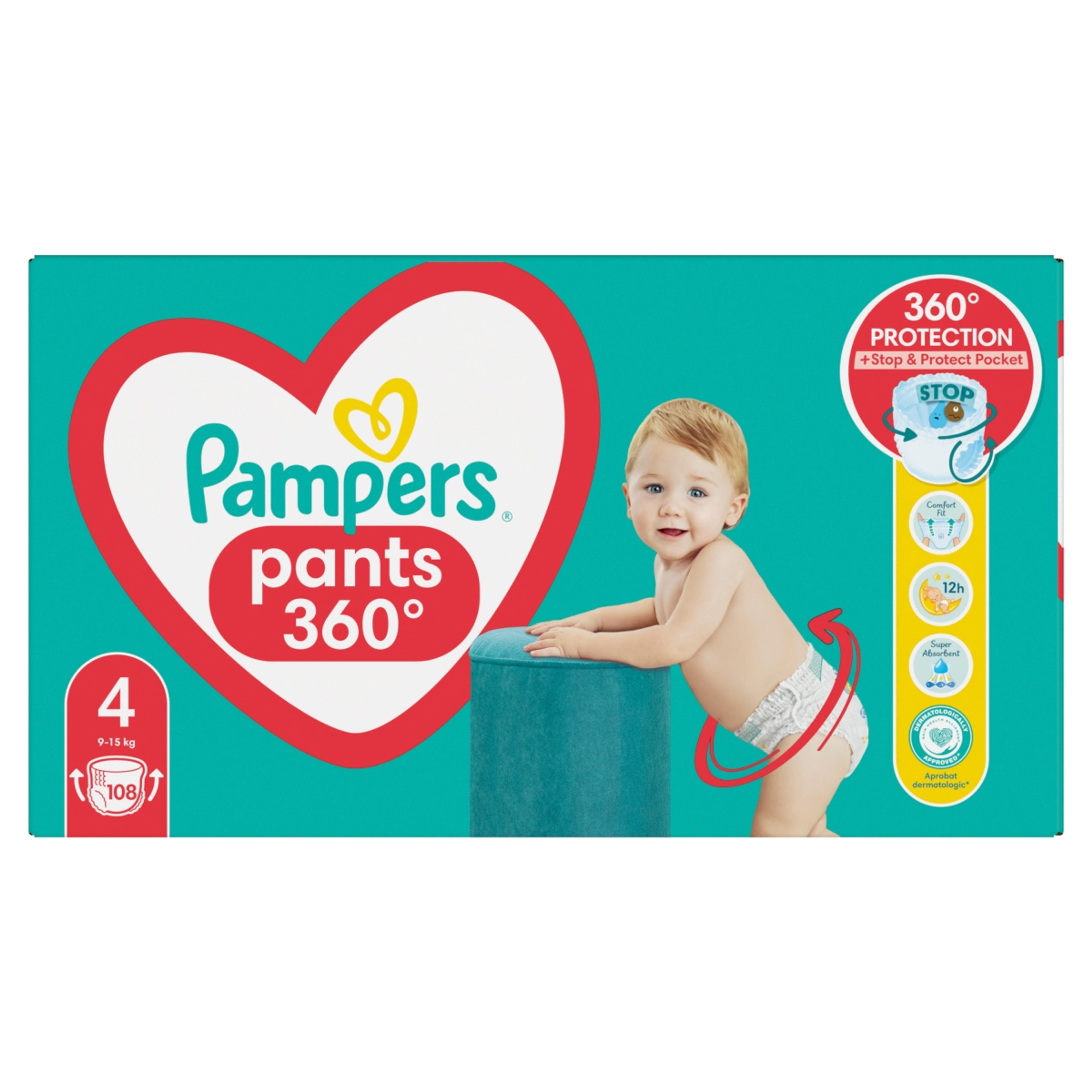Pampers Pants bugyipelenka Mega Pack+ 4-es 9-15 kg - 108 db