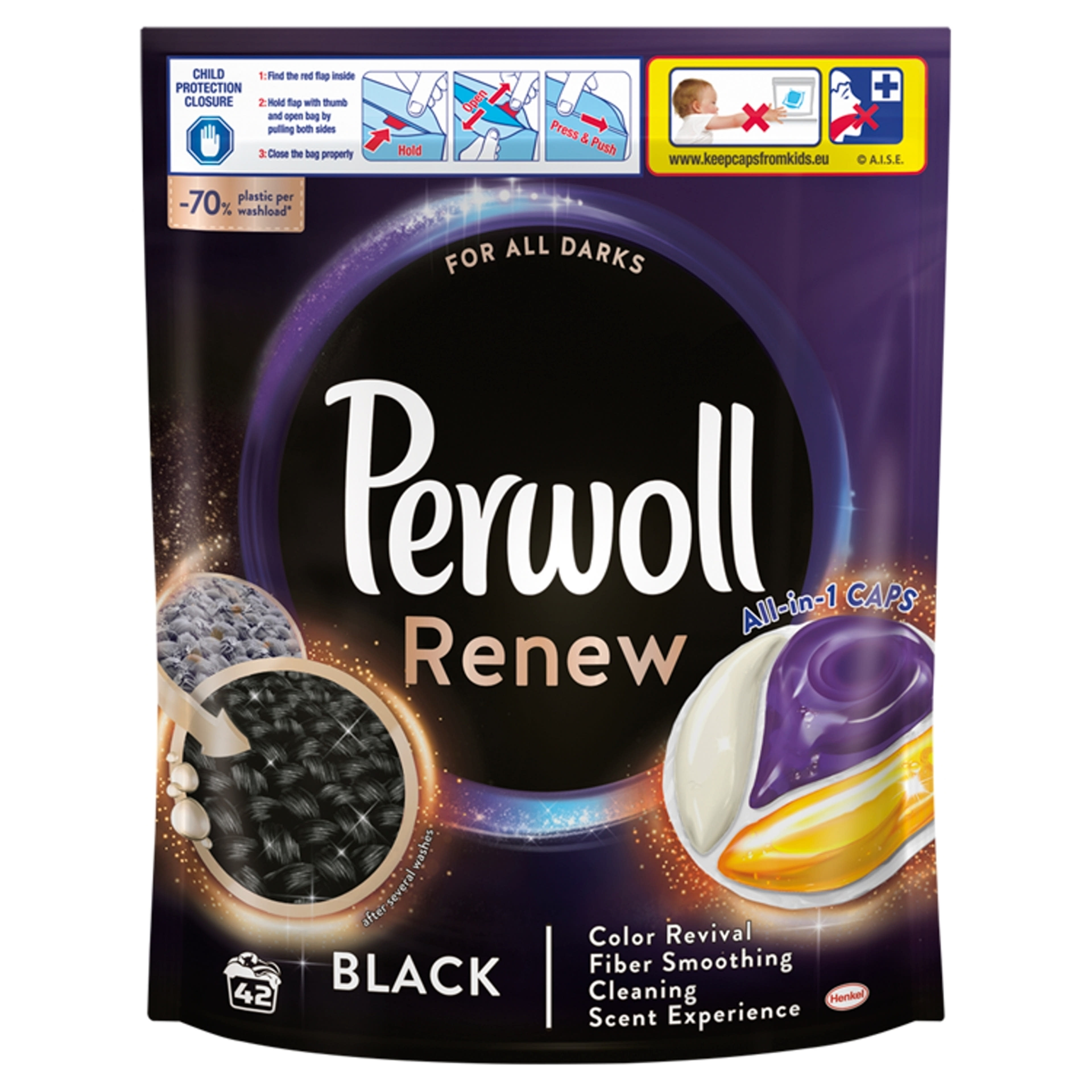 Perwoll Renew Black mosókapszula 42 mosás - 42 db