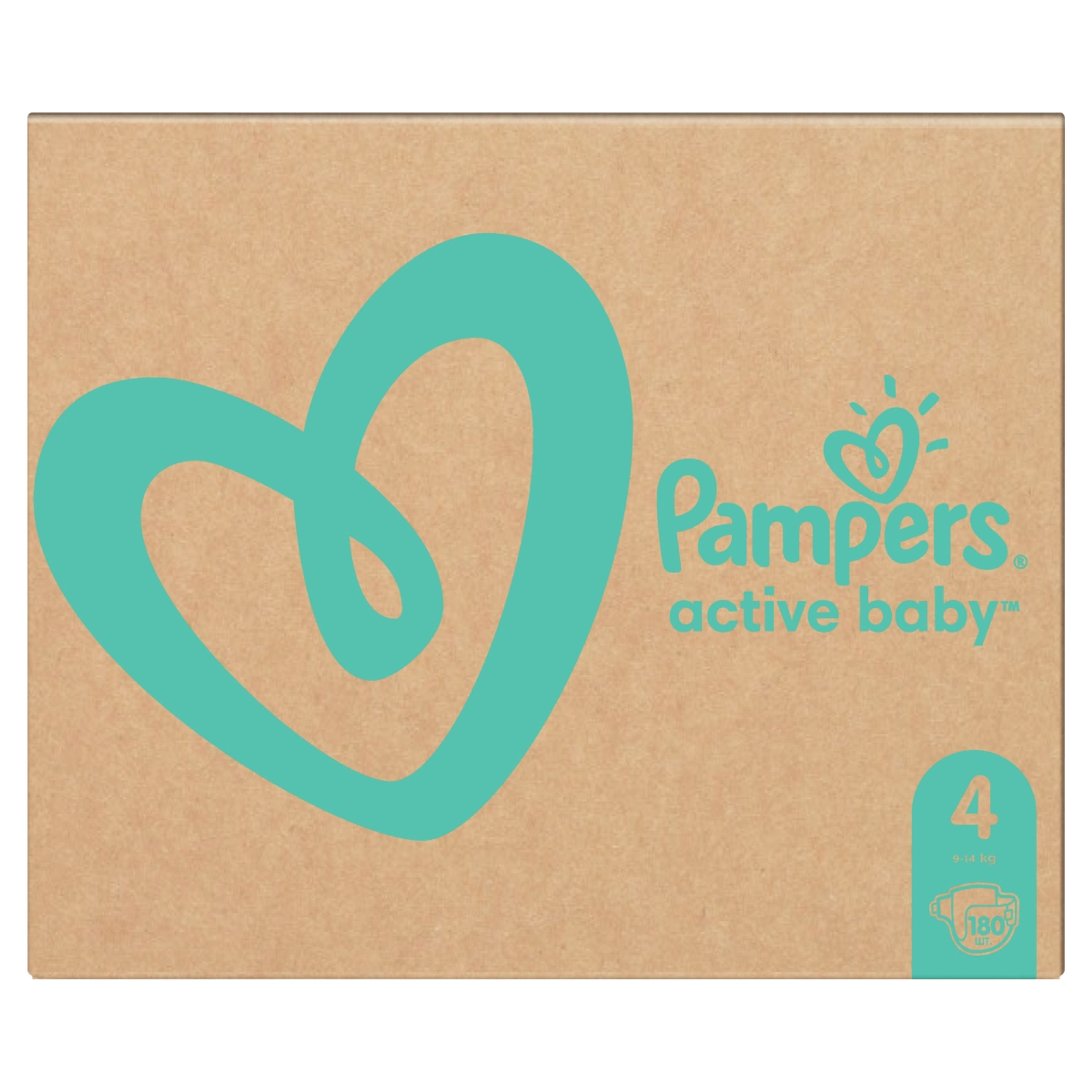 Pampers Active Baby monthly pack 4-es 9-14 kg - 180 db-1
