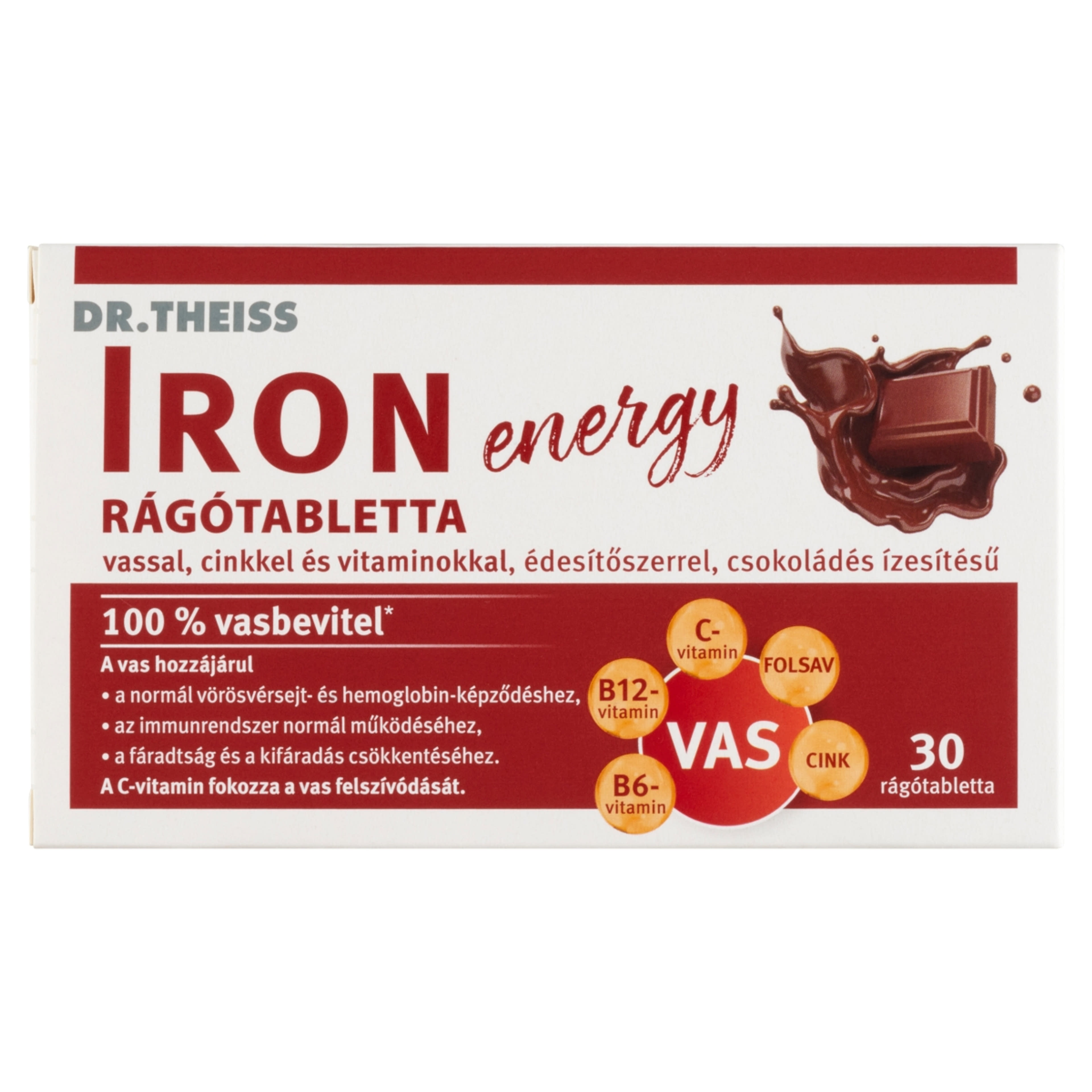 Dr.Theiss Iron Energy rágótabletta - 30 db-2