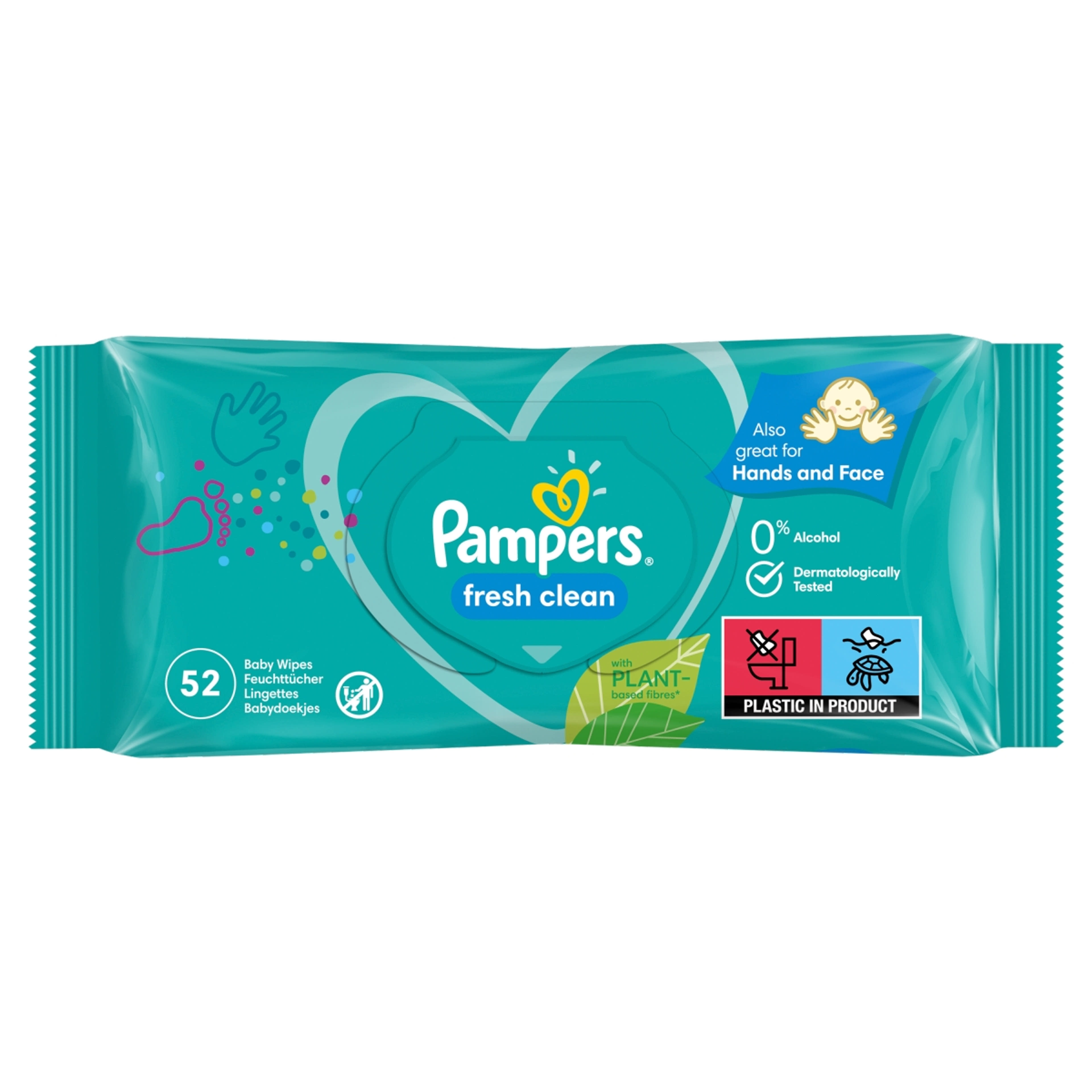 Pampers fresh clean törlőkendő - 52 db