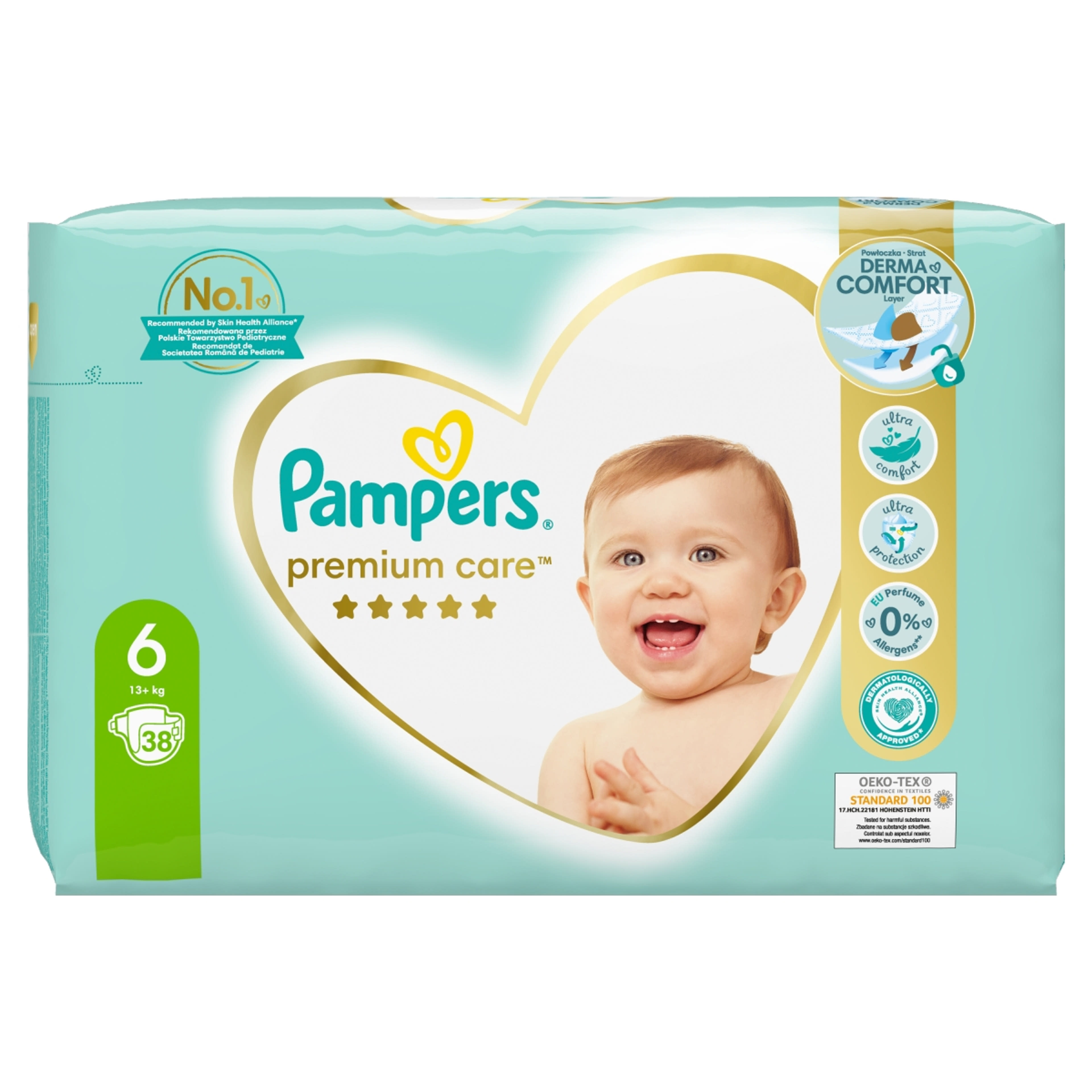 Pampers Premium Care Pelenka 6-os 13kg + - 38 db