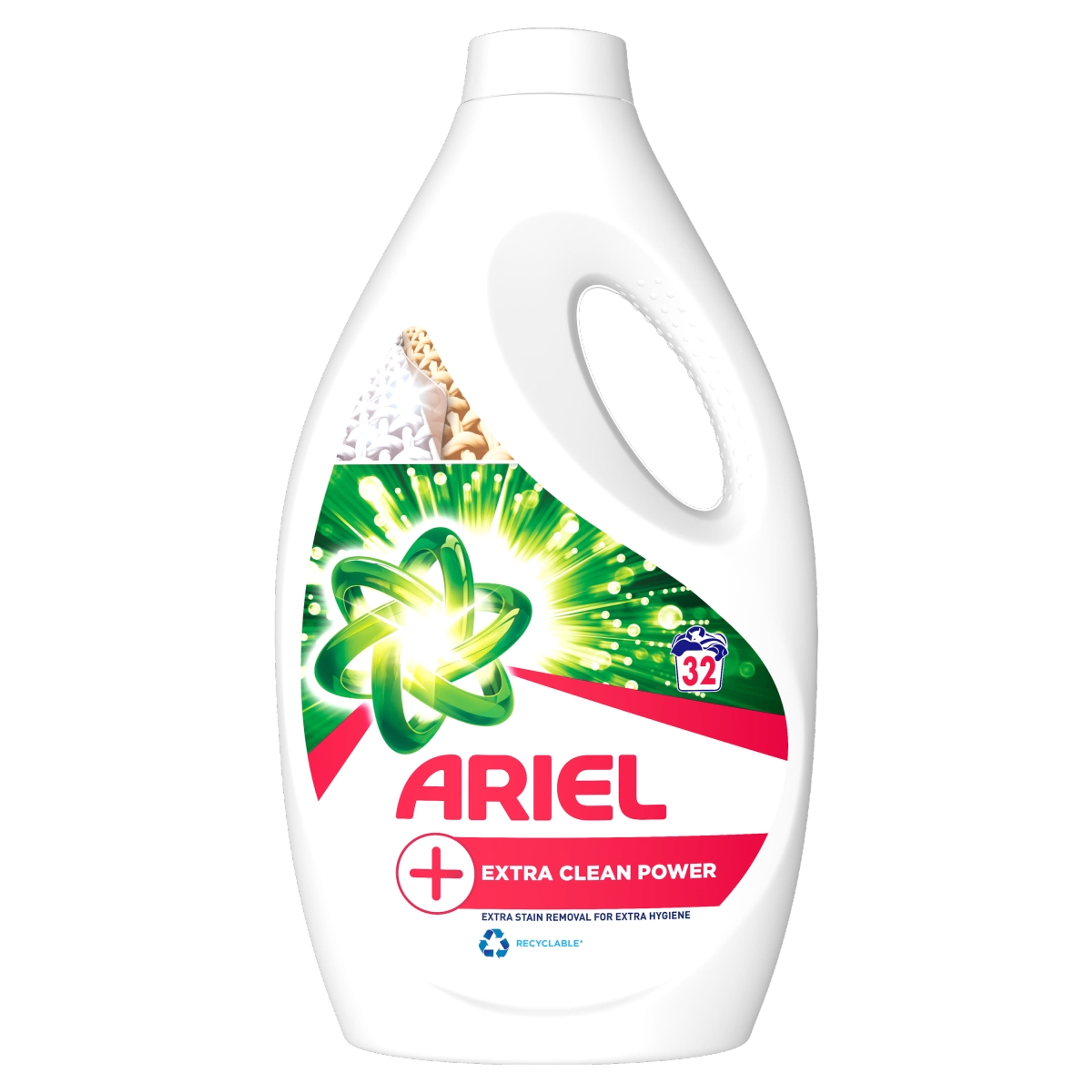 Ariel +Extra Clean Power folyékony mosószer, 32 mosáshoz - 1760 ml