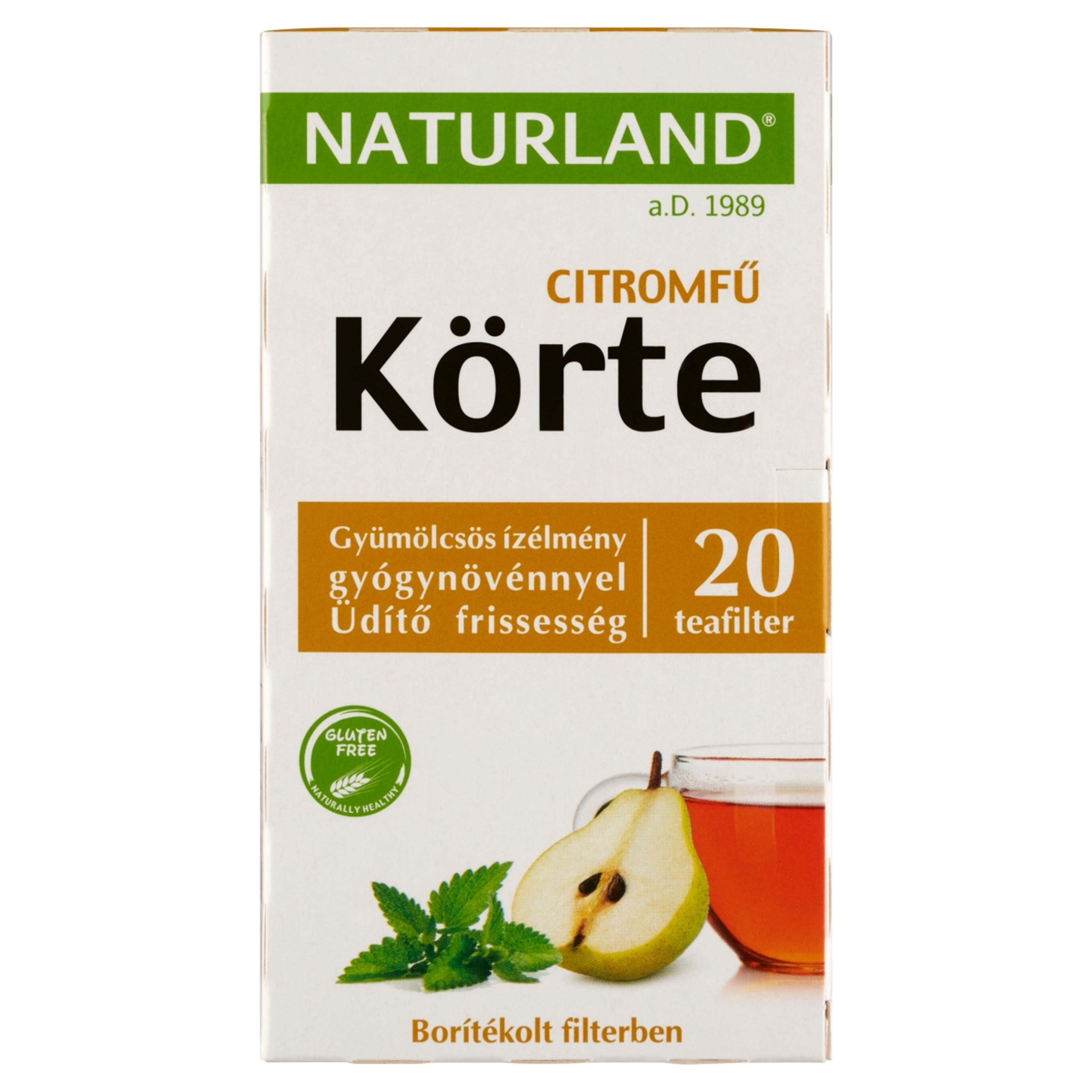 Naturland körte-citromfű tea - 20x2 g