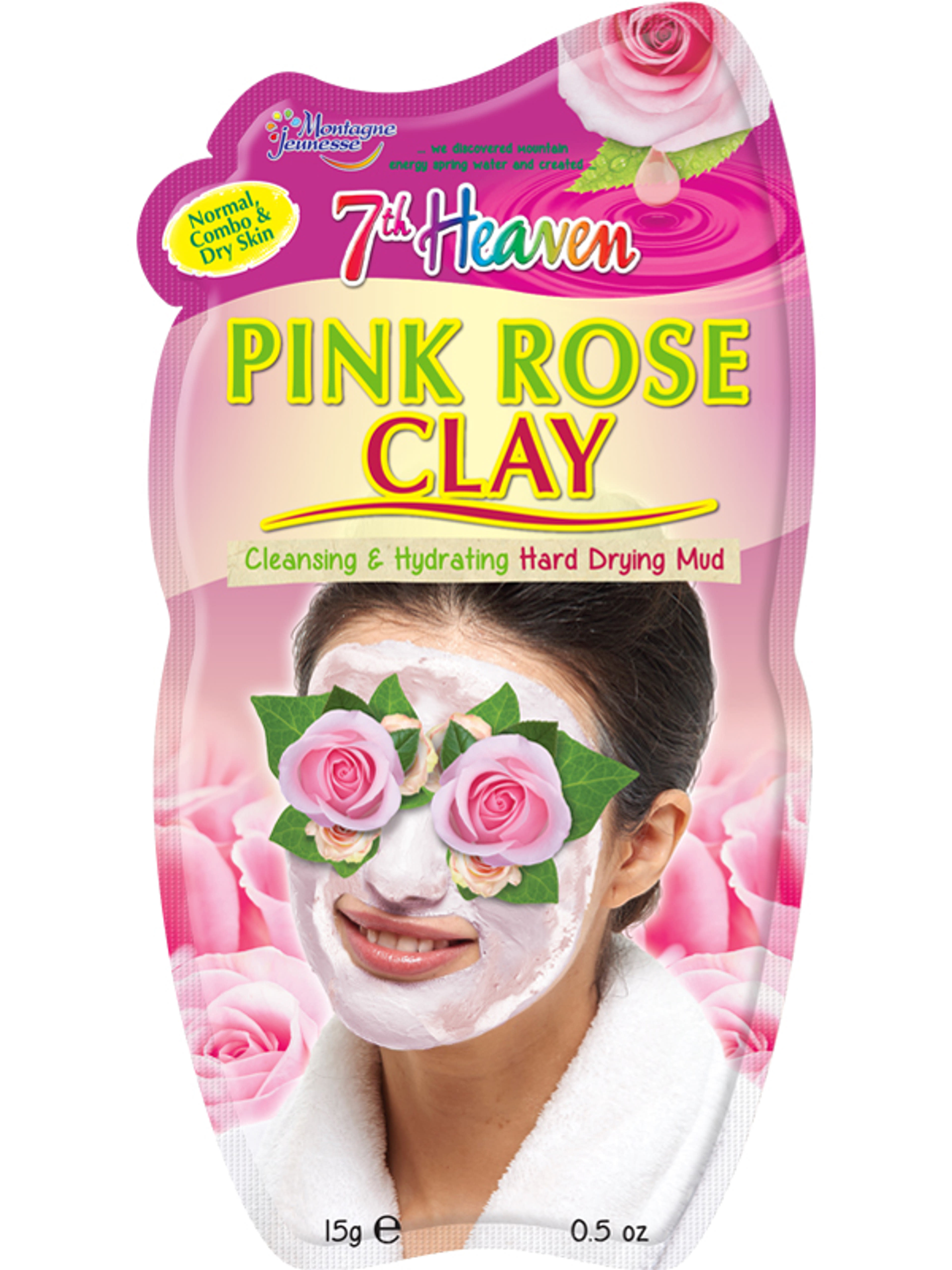 7th Heaven Pink Rose Clay arcmaszk - 15 g