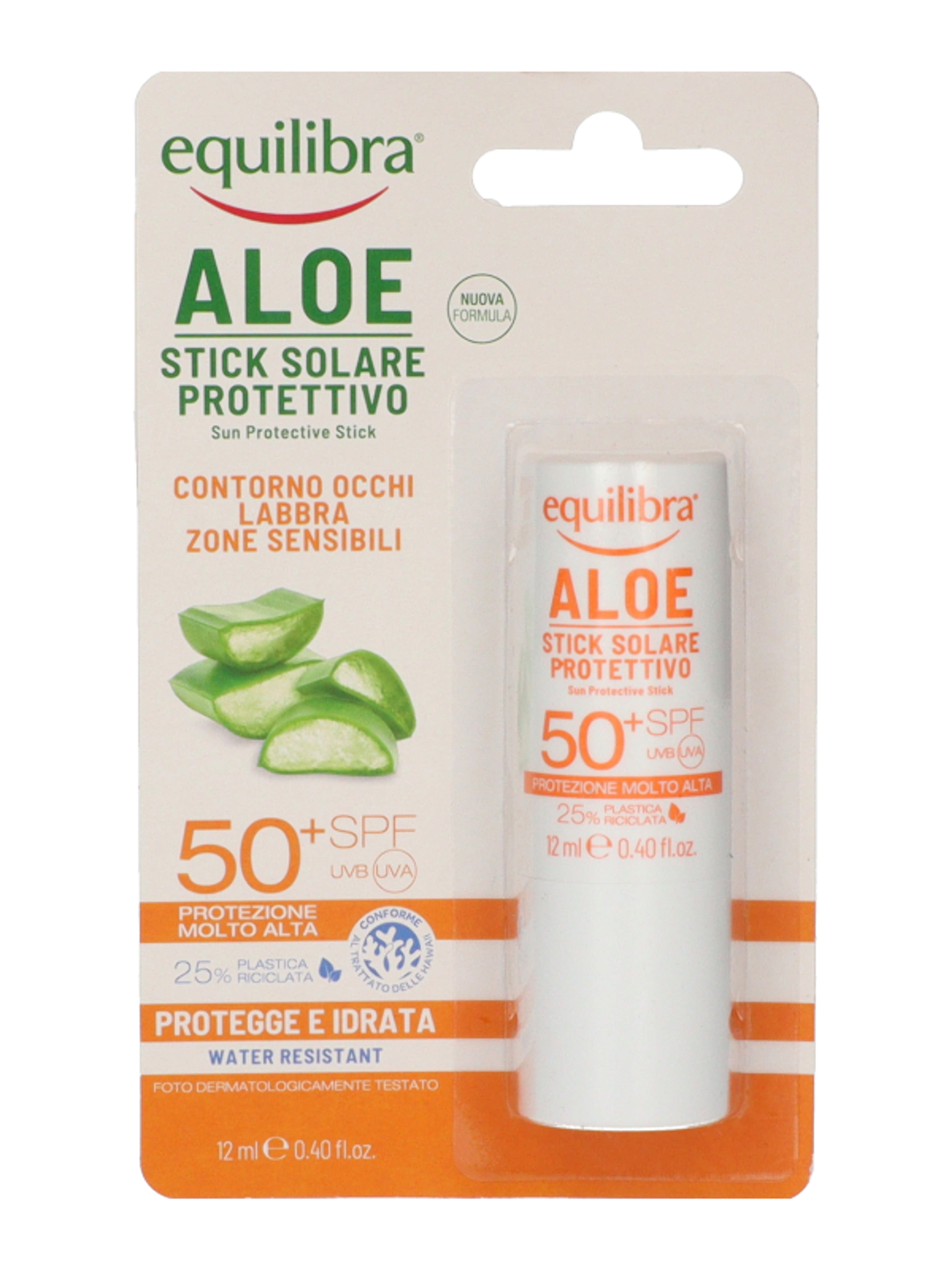 Equilibra Aloe fényvédő stick SPF50 - 12 ml-1