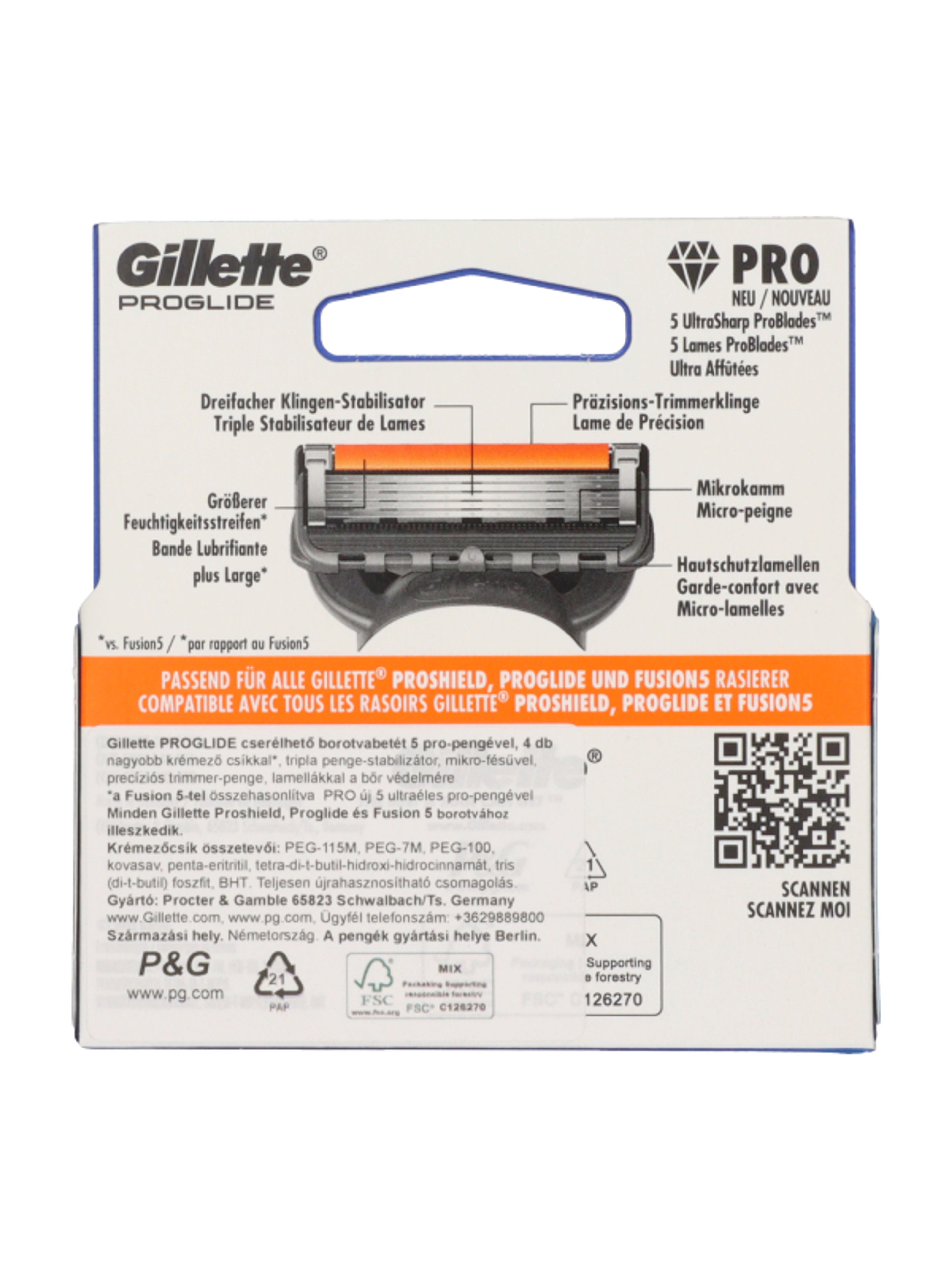 Gillette Fusion ProGlide borotvabetét 5 pengés - 4 db-3