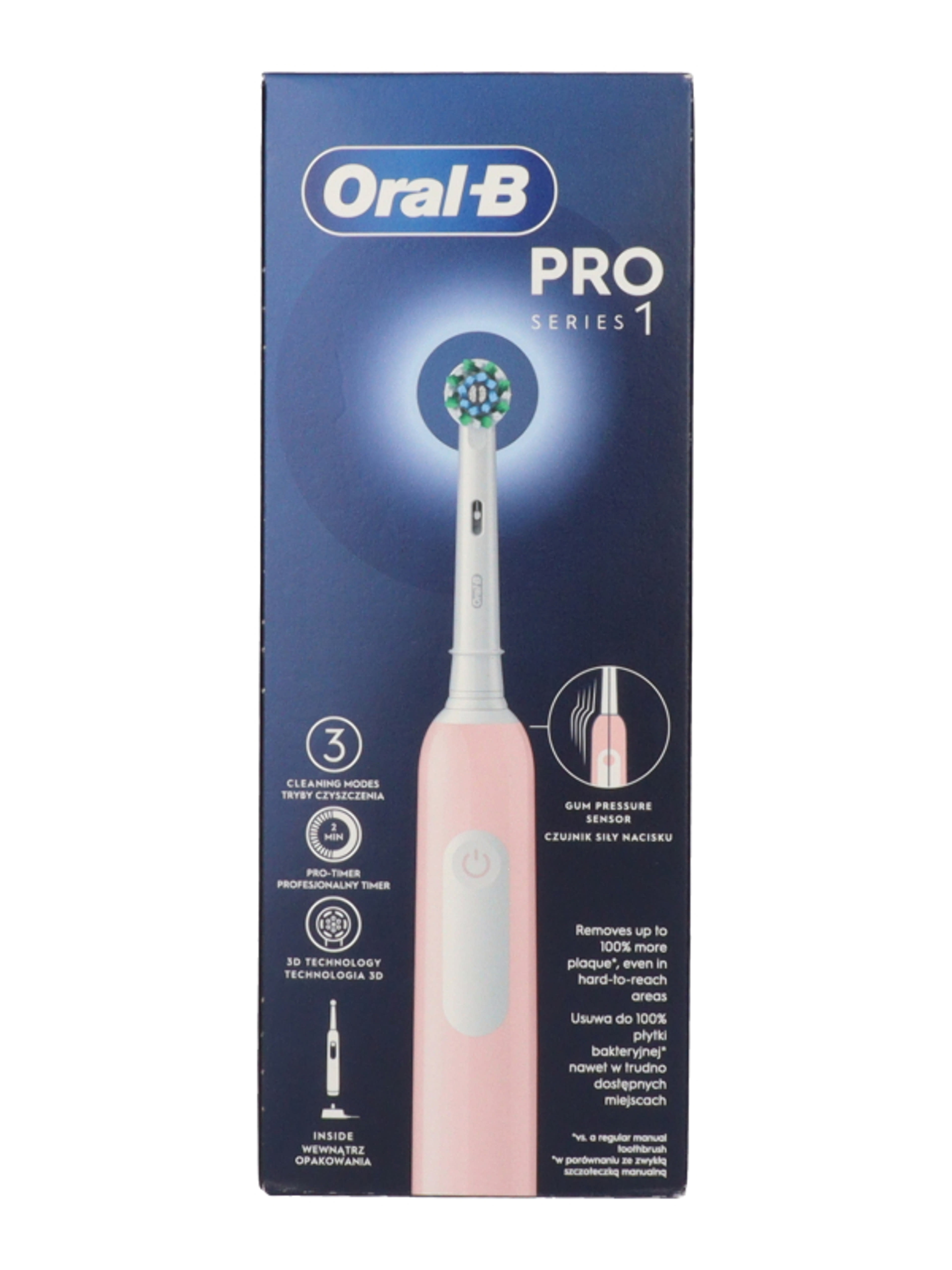 Oral-B Pro 1 900 Cross Action elektromos fogkefe /pink - 1 db-3
