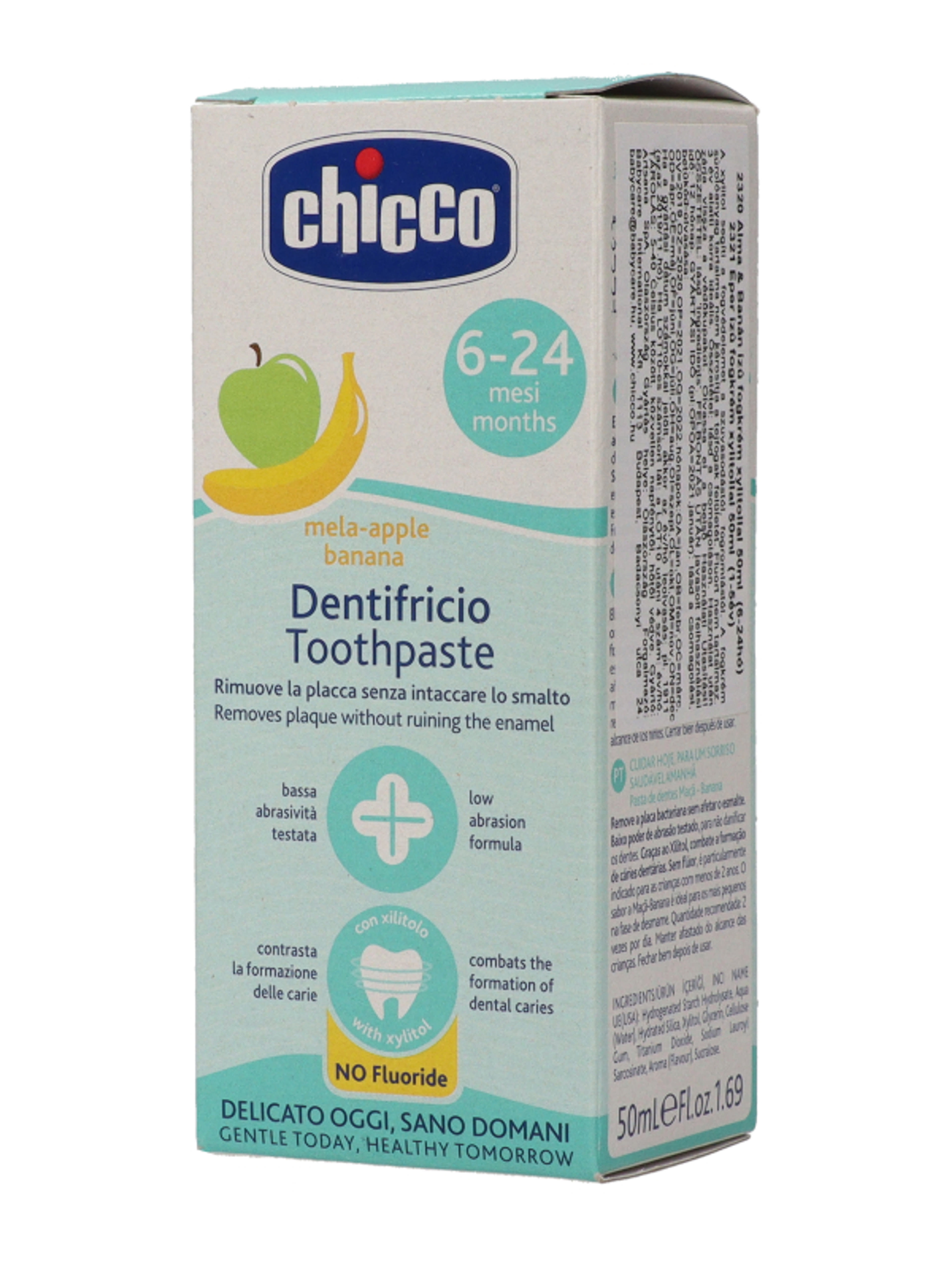 Chicco Fogkrém Alma- Banán Ízű 6 Hónapos Kortól - 50 ml-4