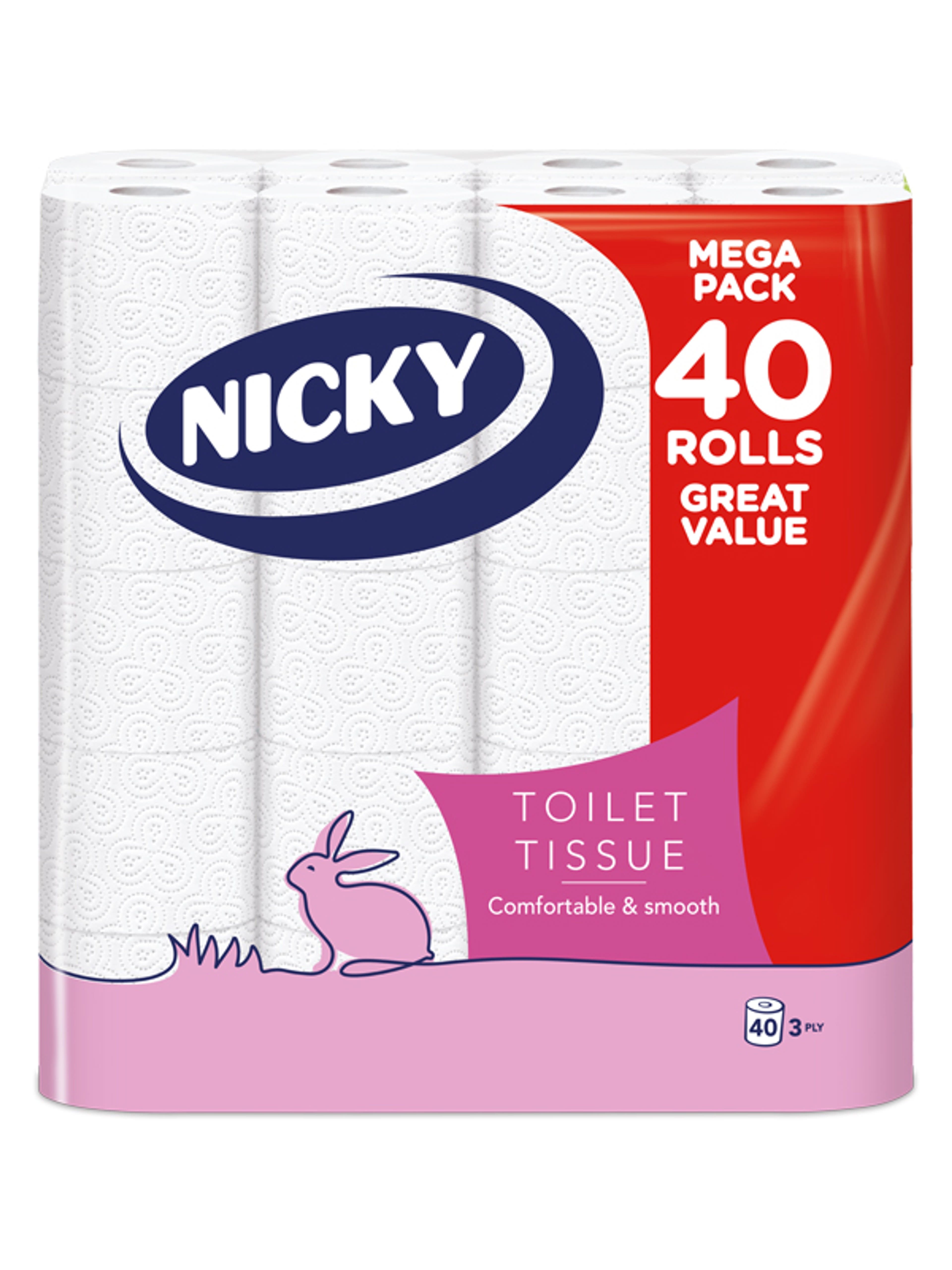 Nicky Top A Great Value toalettpapír 3 rétegű - 40 db