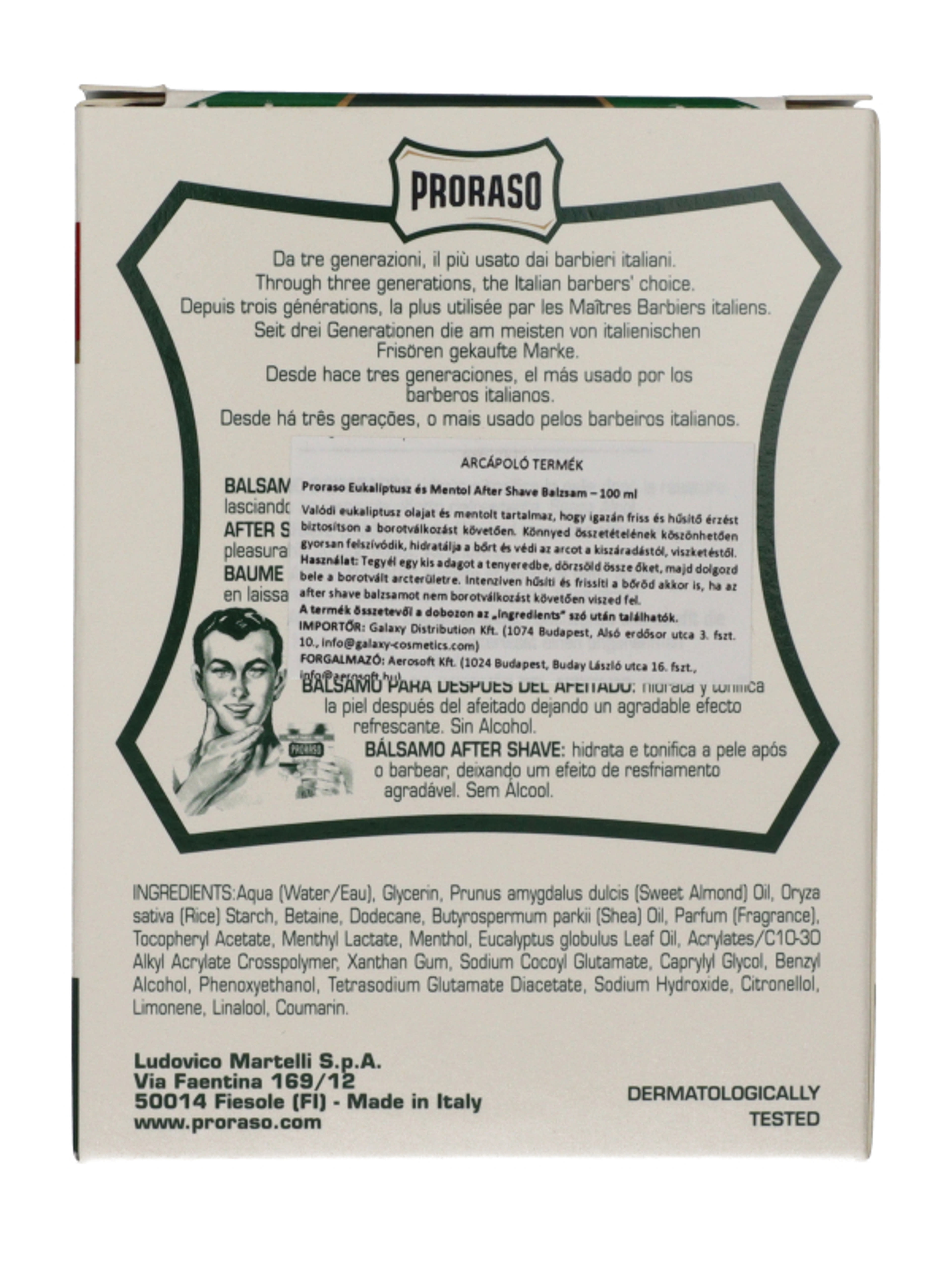 Proraso after shave balzsam, eukalitusz&mentol - 100 ml-4