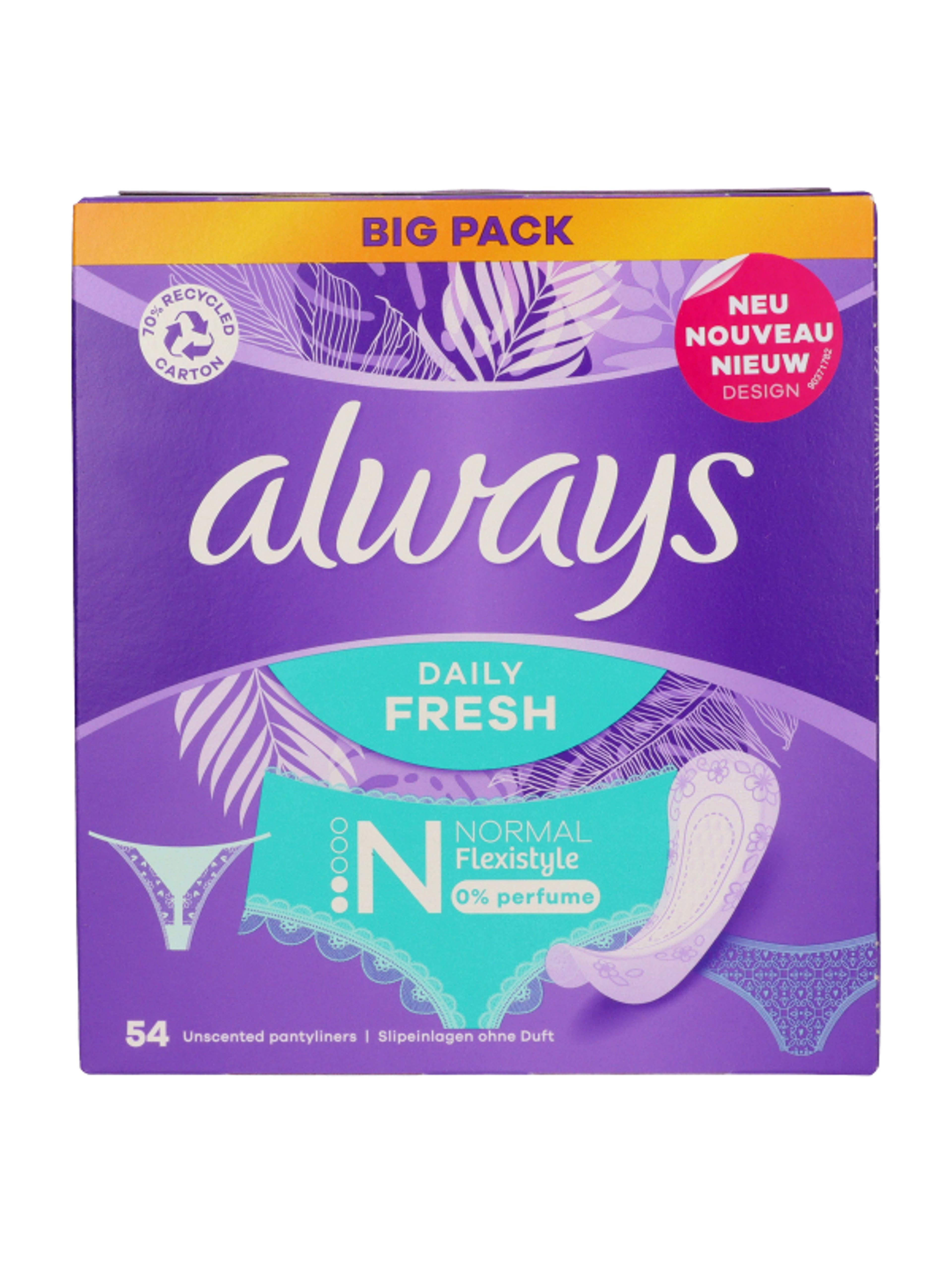 Always Daily Fresh Normal Flexistyle tisztasági betét illatanyag mentes - 54 db