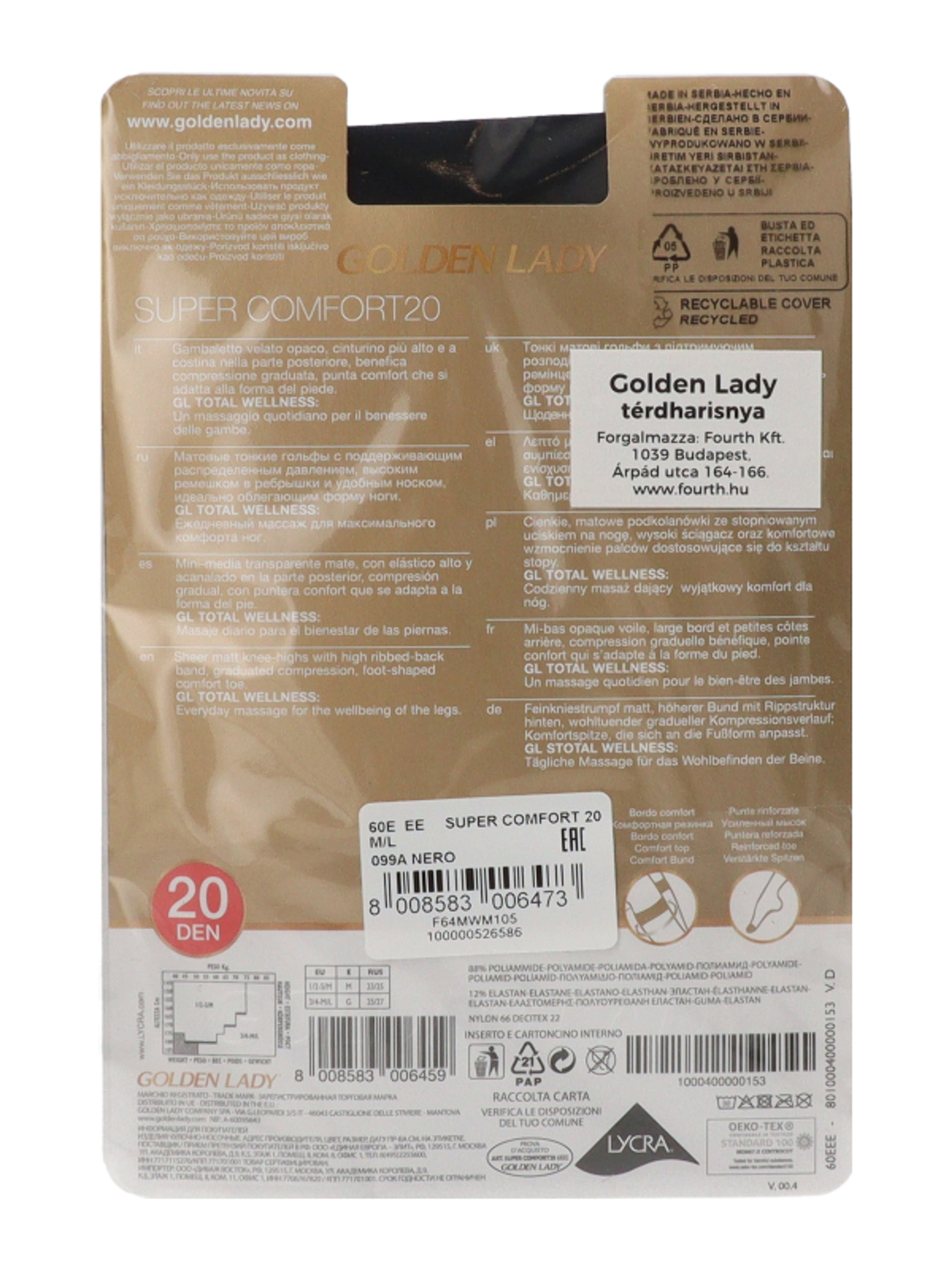 Golden Lady Super Comfort Terdix 20 Den fekete M/L-2
