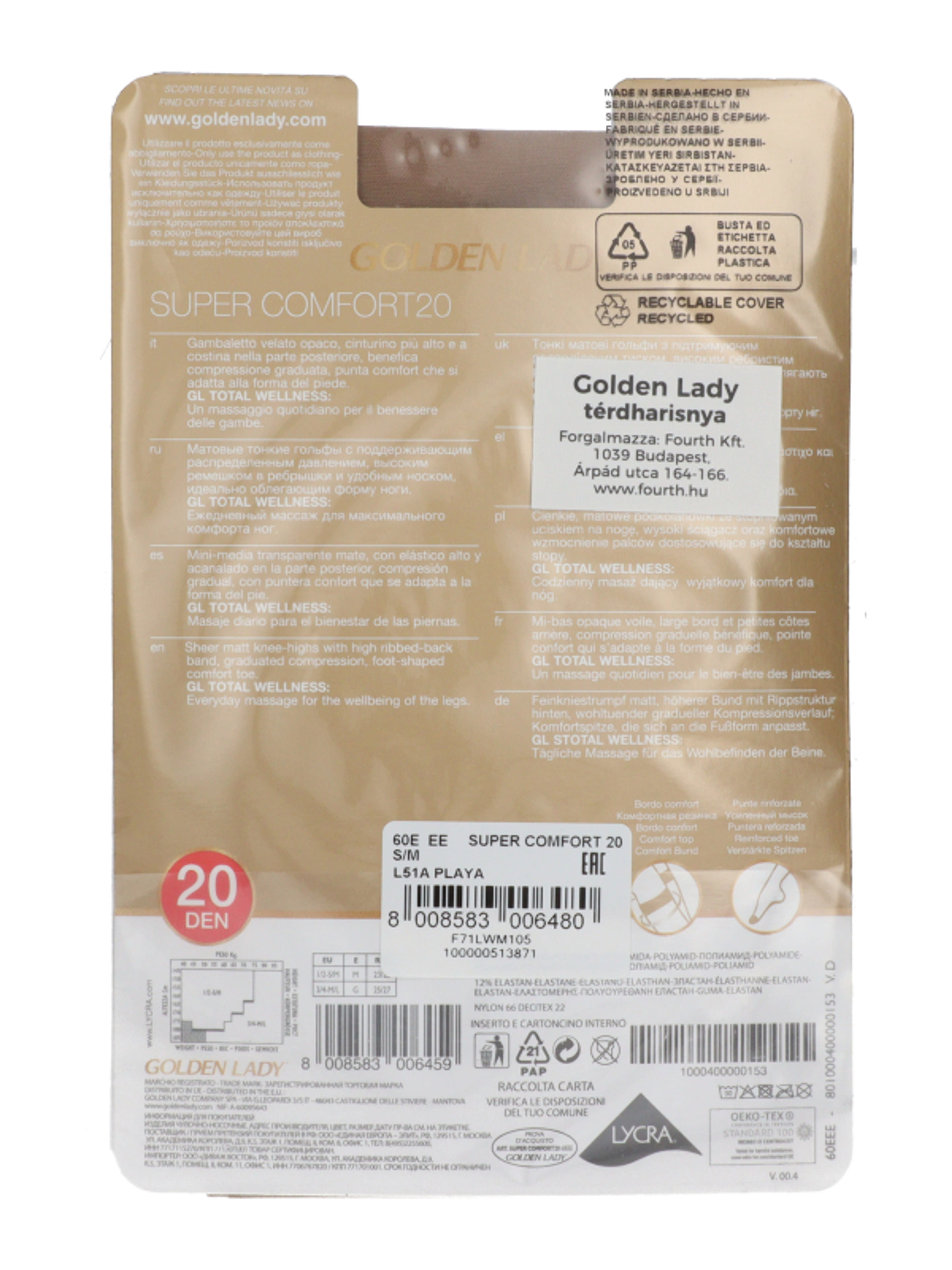 Golden Lady Super Comfort térdfix 20Den S/M - 1 db-3