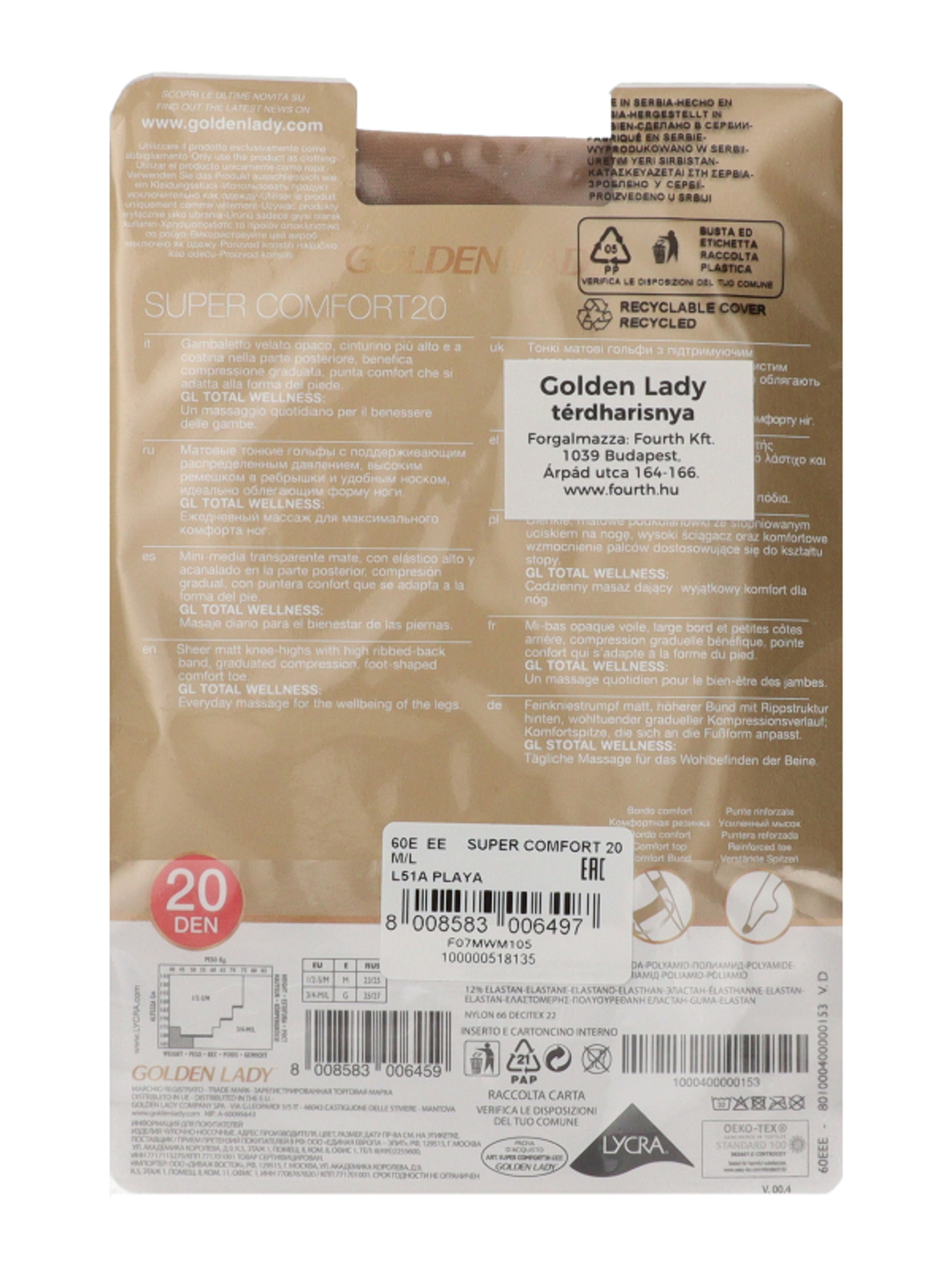 Golden Lady Super Comfort térdfix 20Den M/L - 1 db-2