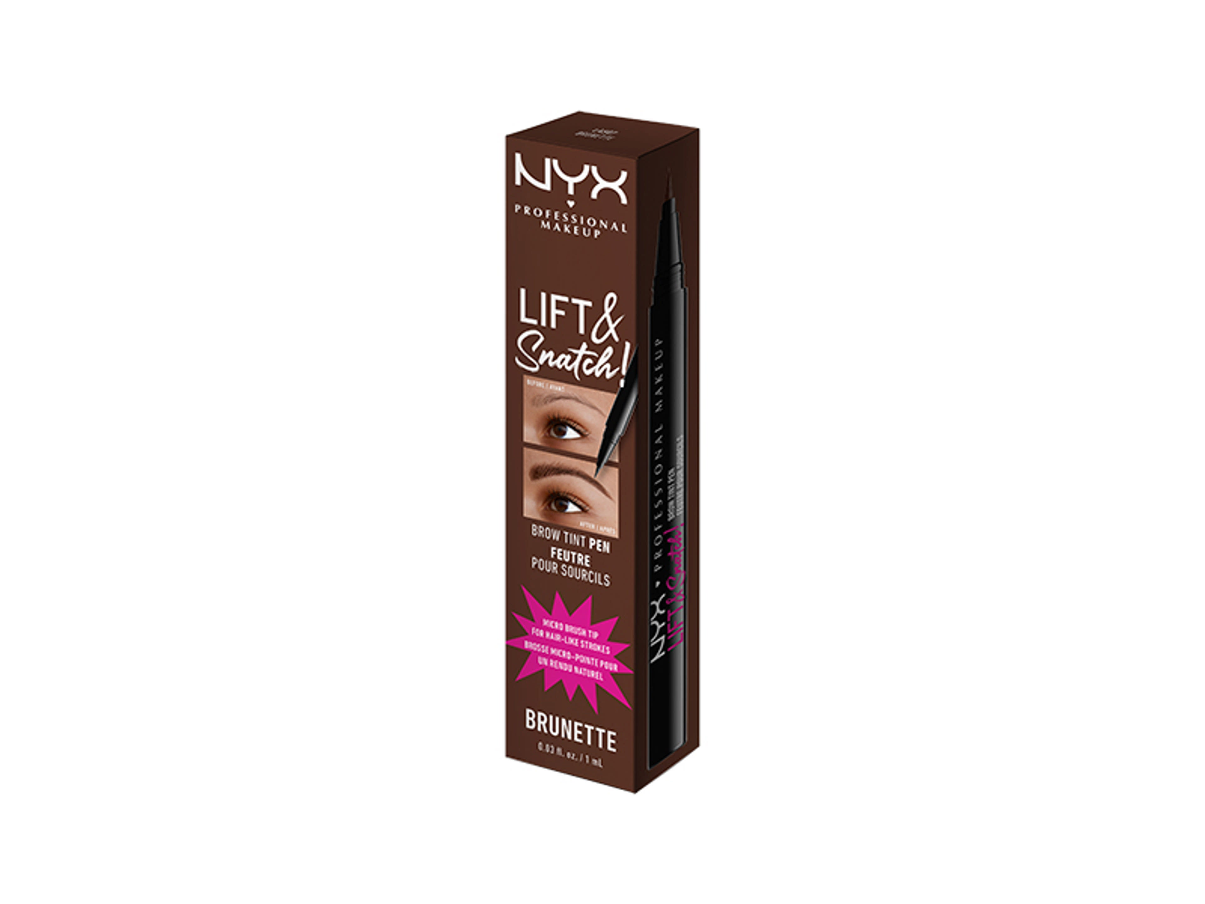 NYX Professional Makeup Lift & Snatch! Brow Tint Pen szemöldök tus, Brunette - 1 db-1