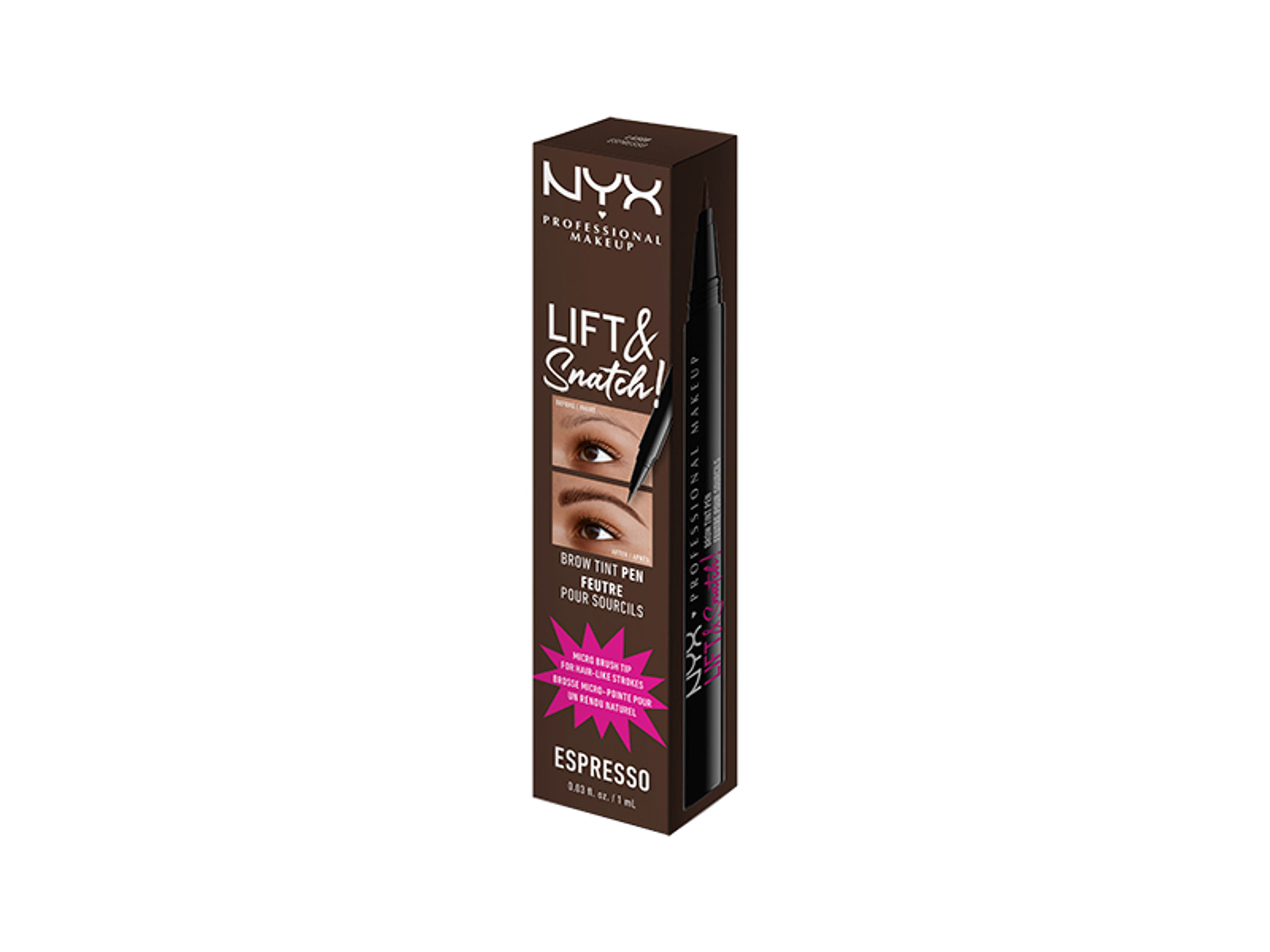 NYX Professional Makeup Lift & Snatch! Brow Tint Pen szemöldök tus, Espresso - 1 db-1