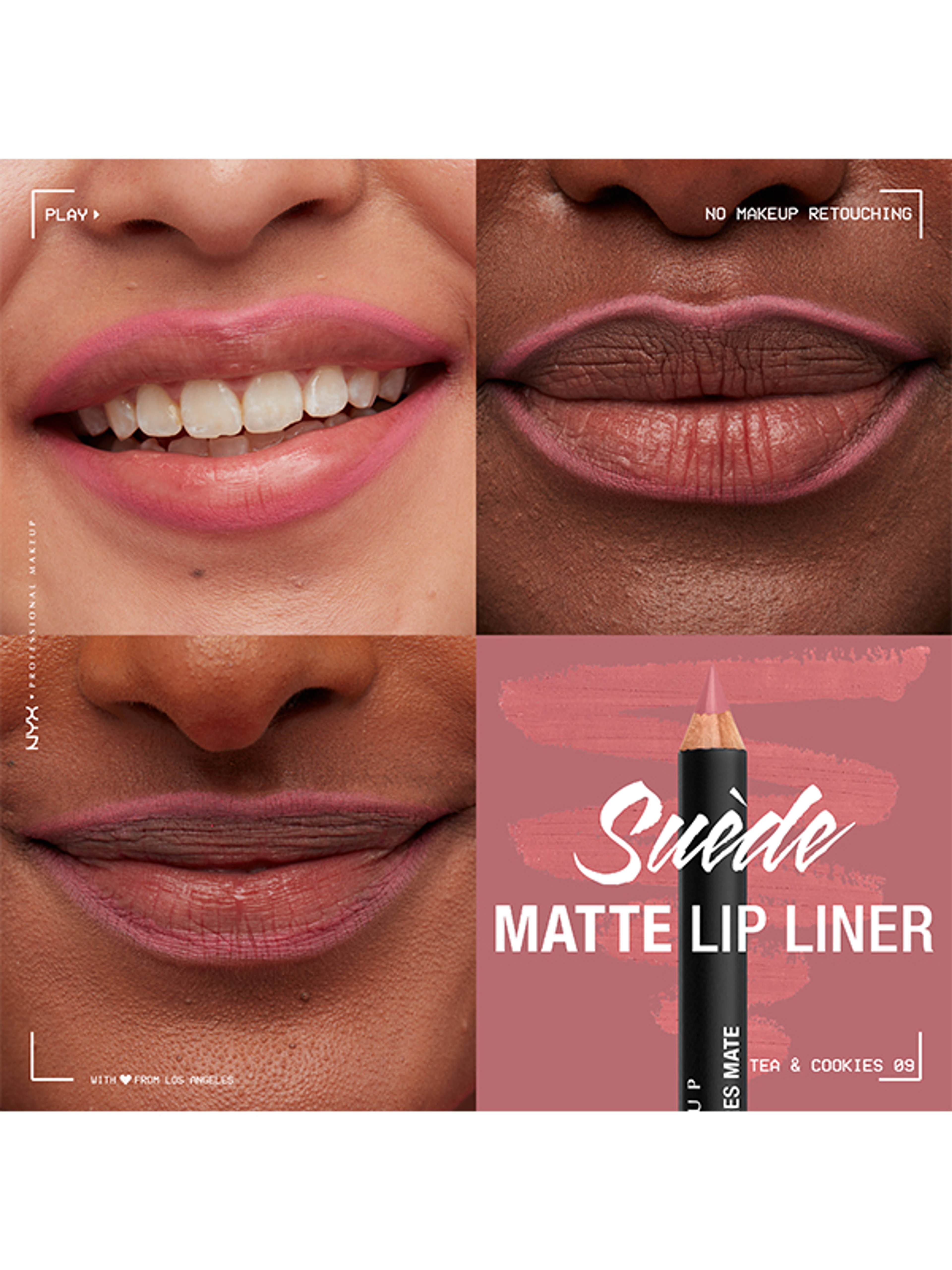NYX Professional Makeup Suede Matte Lip Liner matt szájceruza /Tea&Cookies - 1 db-4