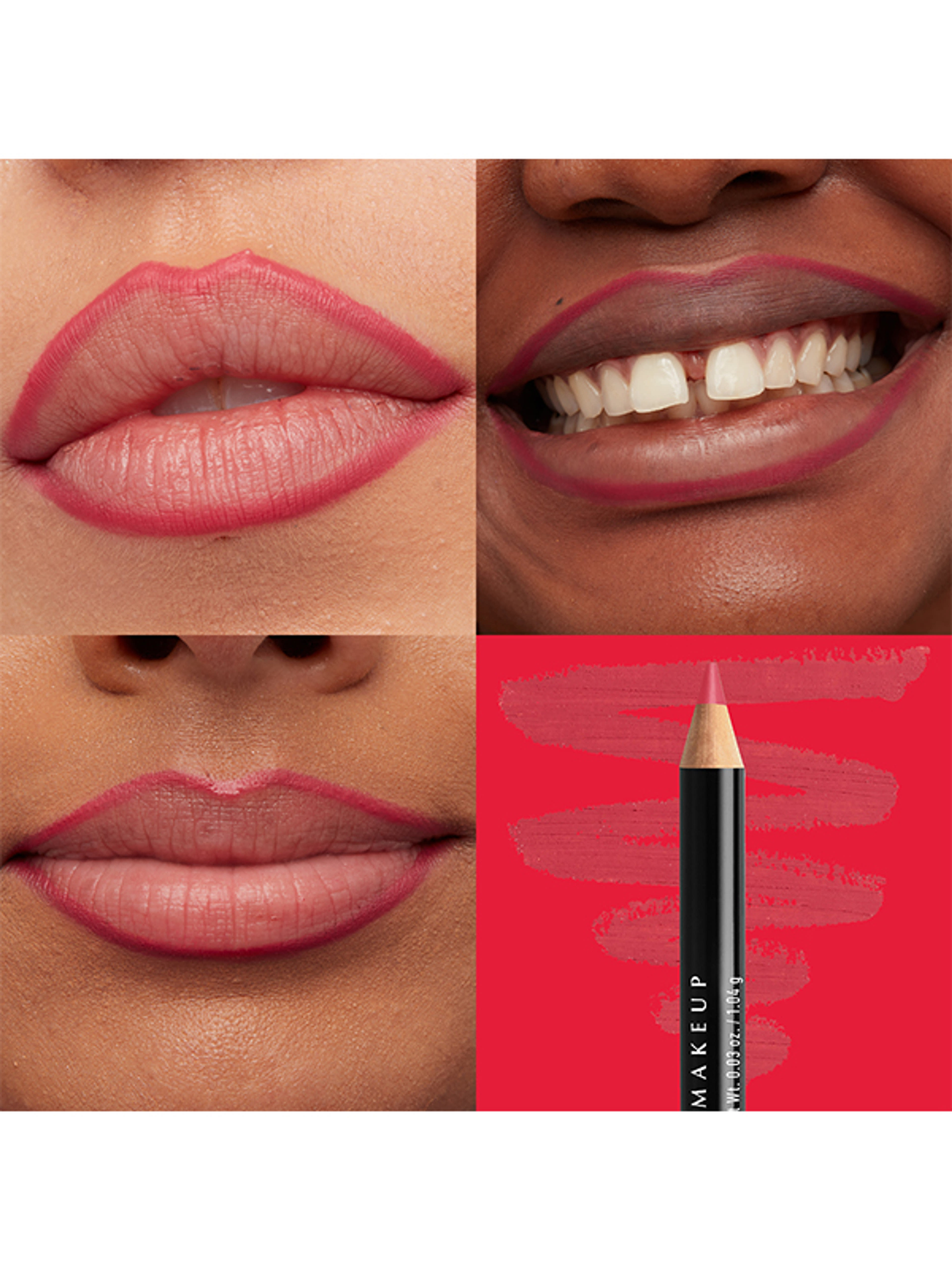 NYX Professional Makeup Slim Lip Pencil szájkontúr ceruza /Red - 1 db-3