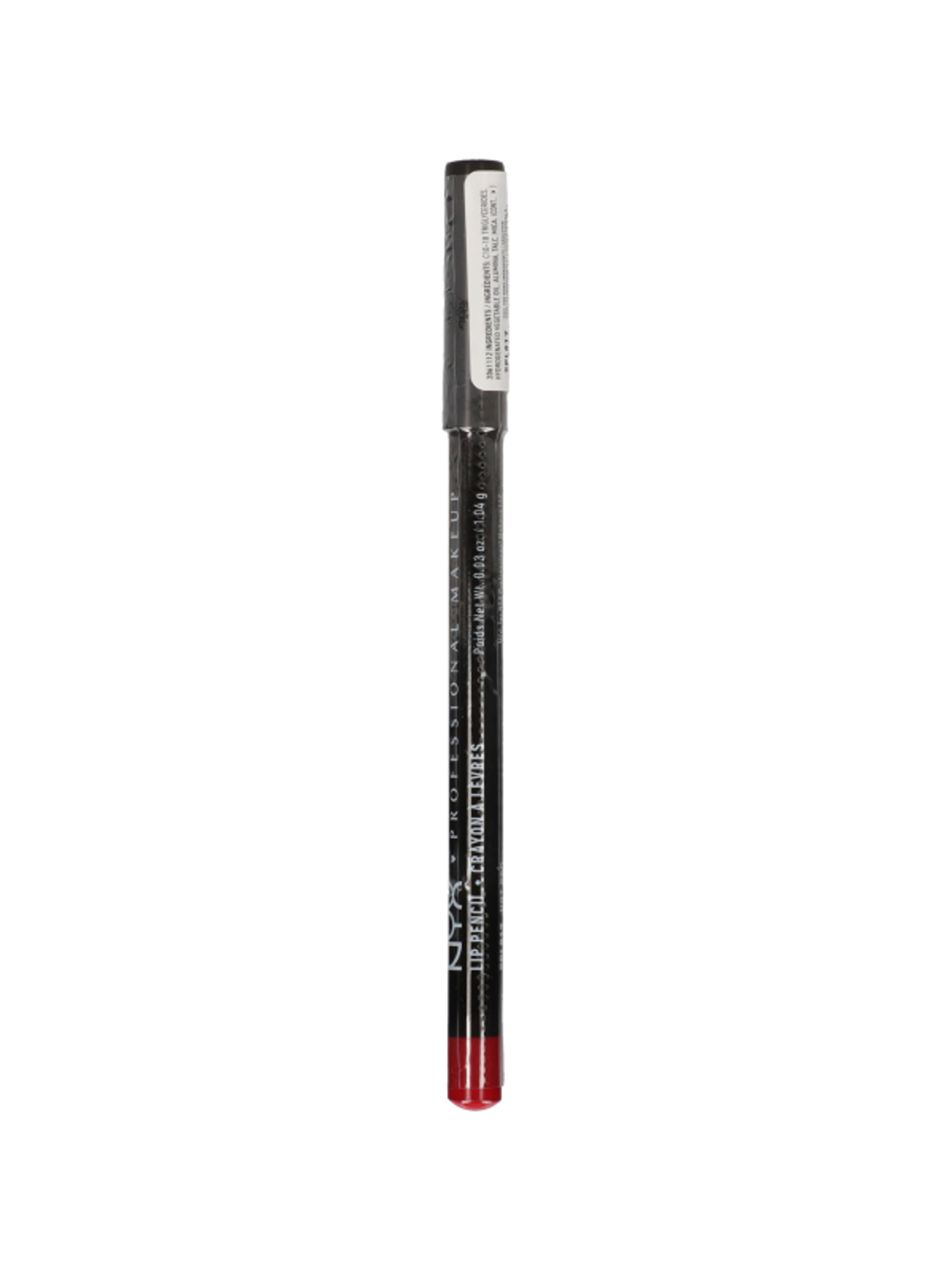 NYX Professional Makeup Slim Lip Pencil ajakkontúr ceruza, Hot Red - 1 db-7