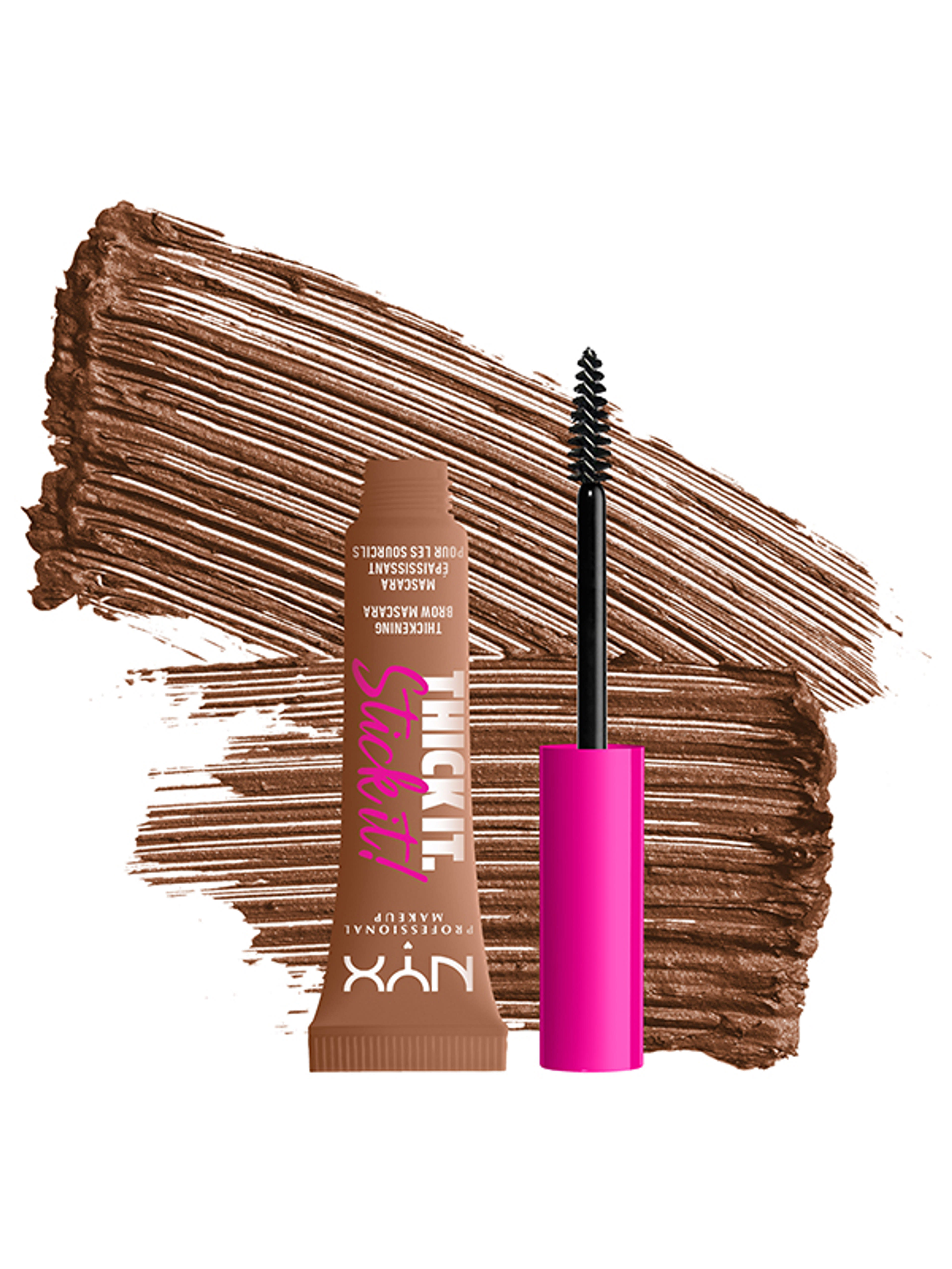 NYX Professional Makeup Thick it Stick It Brow Mascara szemöldök /Auburn - 1 db-3