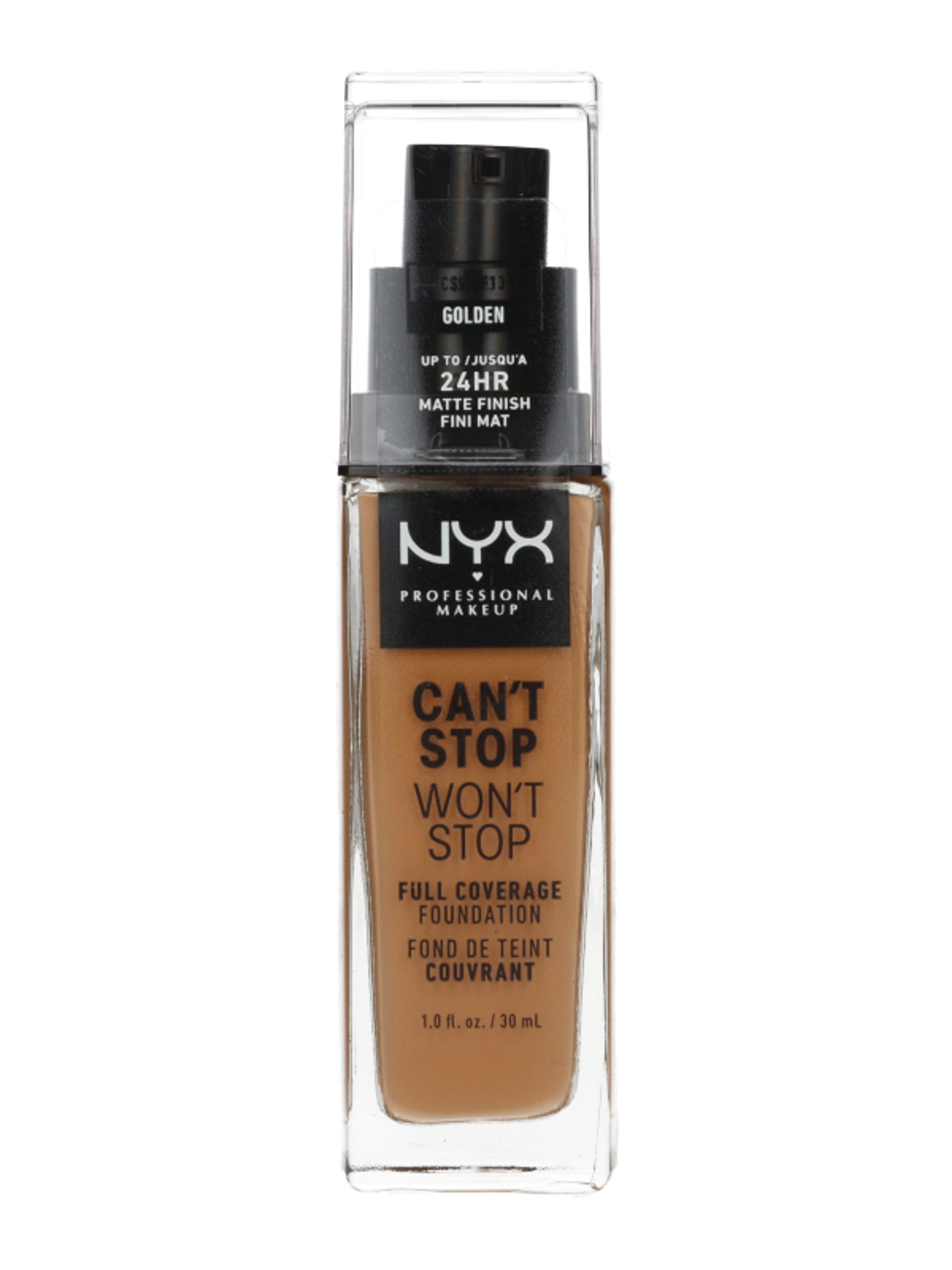 NYX Professional Makeup Can’t Stop Won’t Stop Full Coverage Foundation alapozó /Golden - 1 db-1