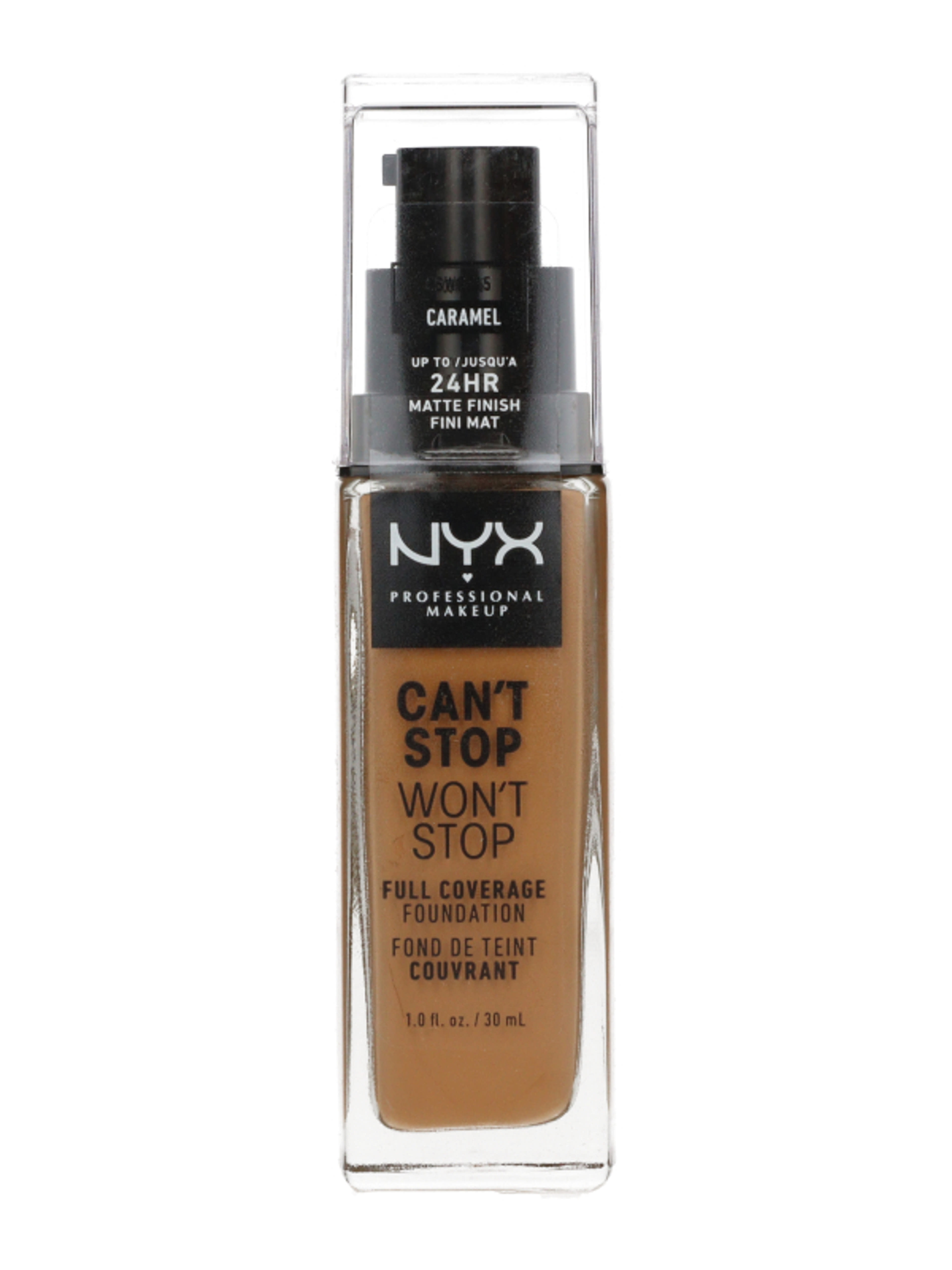 NYX Professional Makeup Can’t Stop Won’t Stop Full Coverage Foundation alapozó /Caramel - 1 db-1