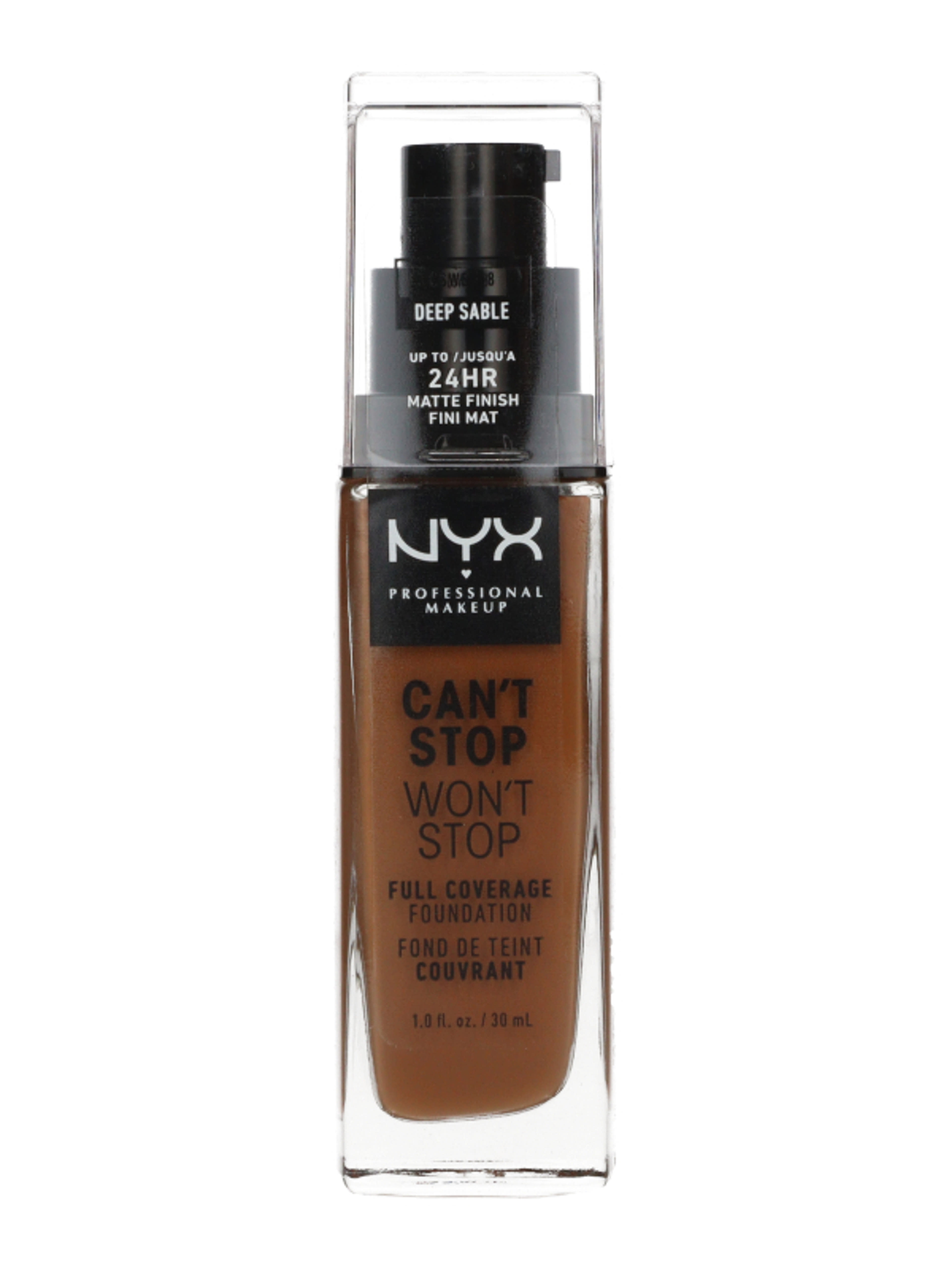 NYX Professional Makeup Can’t Stop Won’t Stop Full Coverage Foundation alapozó /Deep Sable - 1 db-1