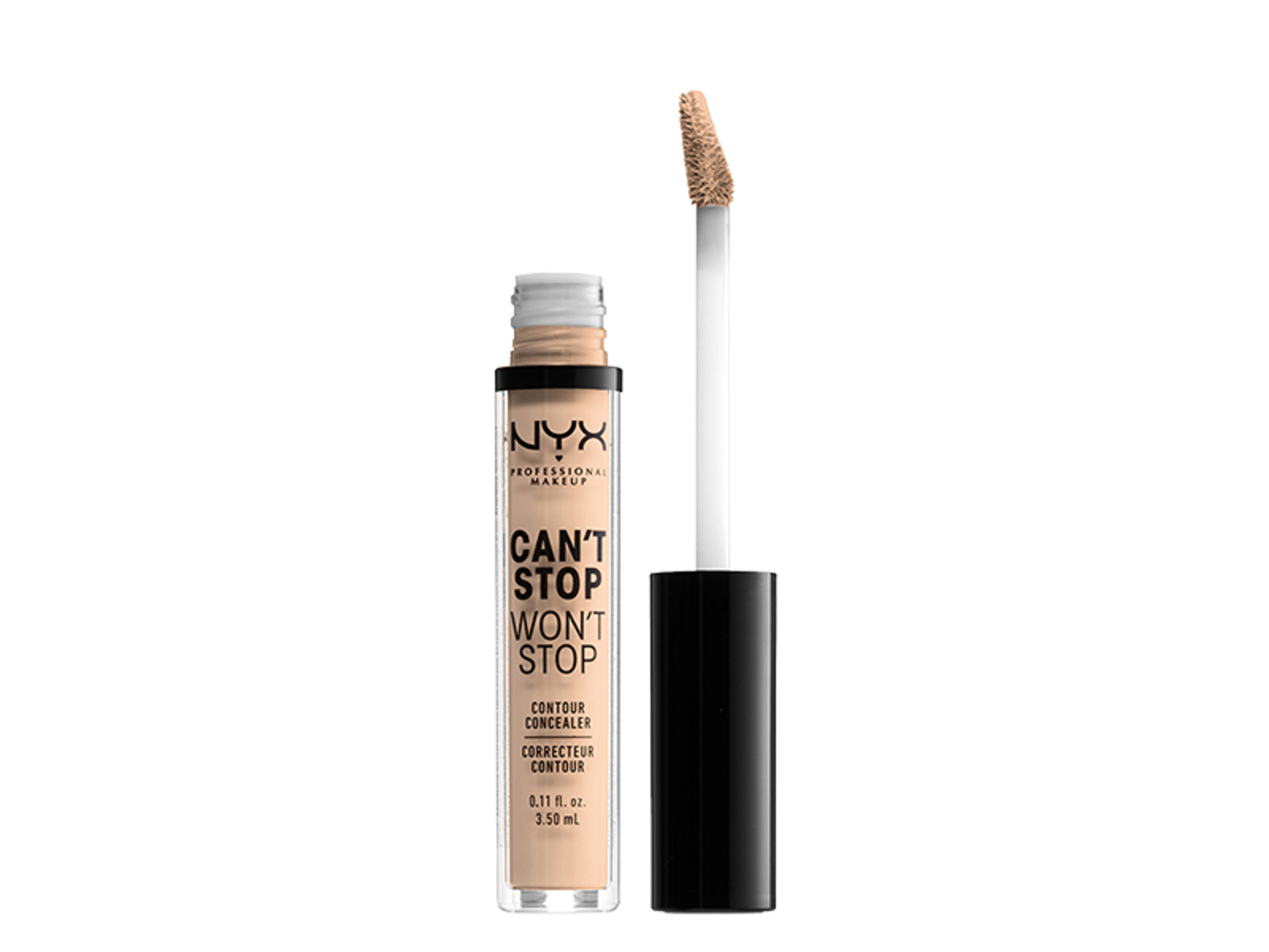 NYX Professional Makeup Can’t Stop Won’t Stop Contour Concealer korrektor, Vanilla - 1 db-2