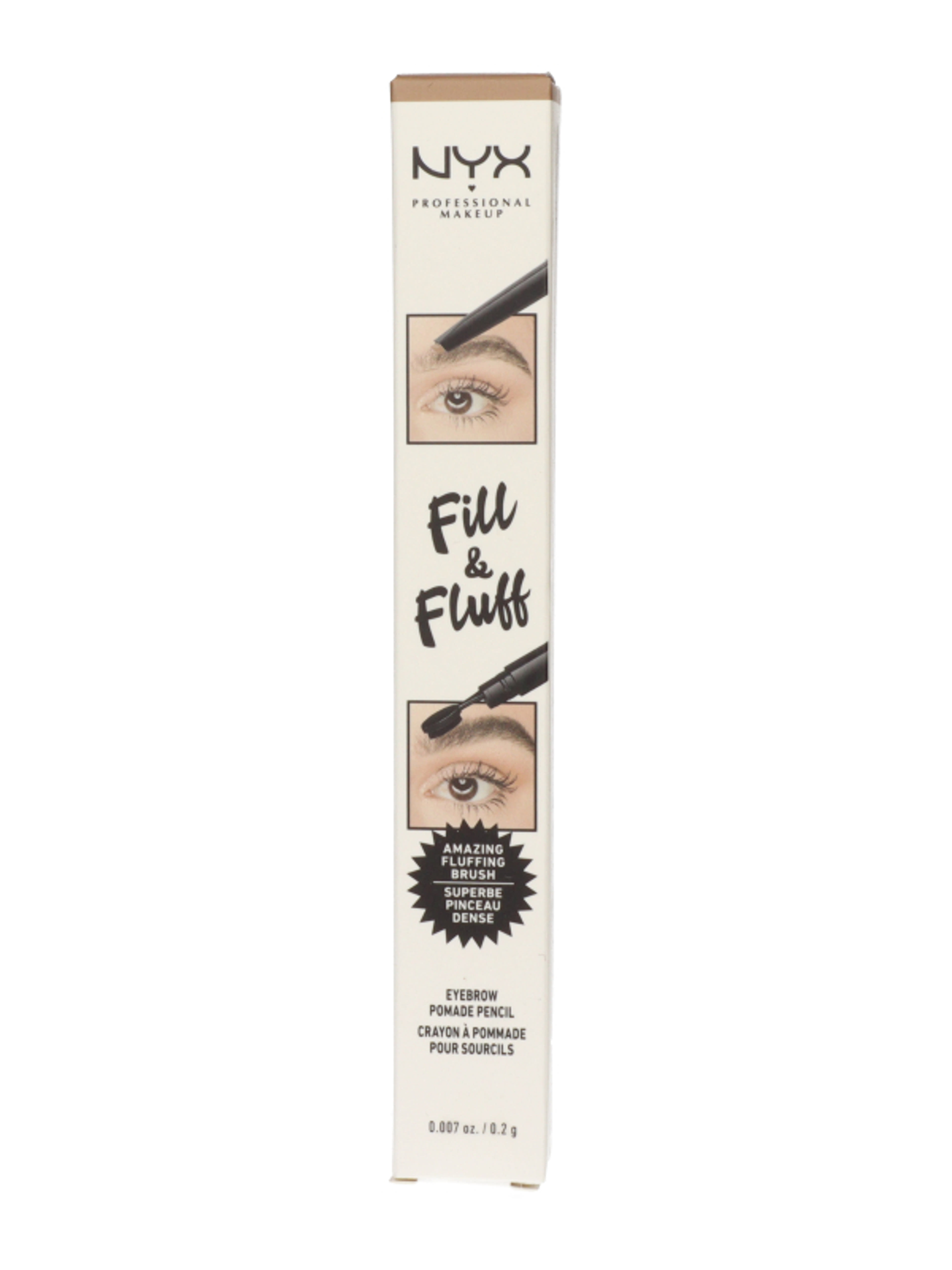 NYX Professional Makeup Fill & Fluff Eyebrow Pomade Pencil szemöldök ceruza /Fluff Blonde - 1 db-1