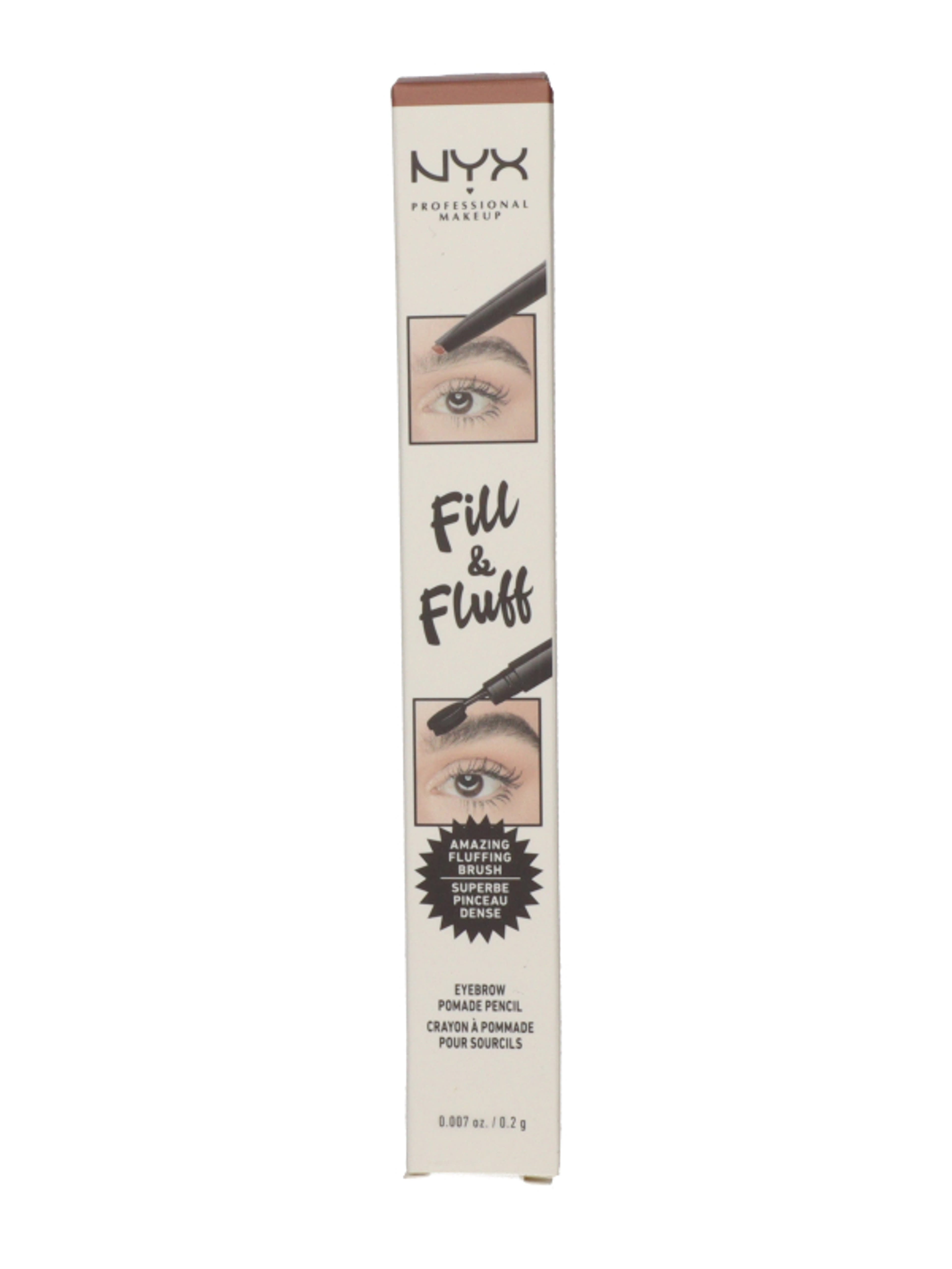 NYX Professional Makeup Fill & Fluff Eyebrow Pomade Pencil szemöldök ceruza /Fluff Auburn - 1 db-1