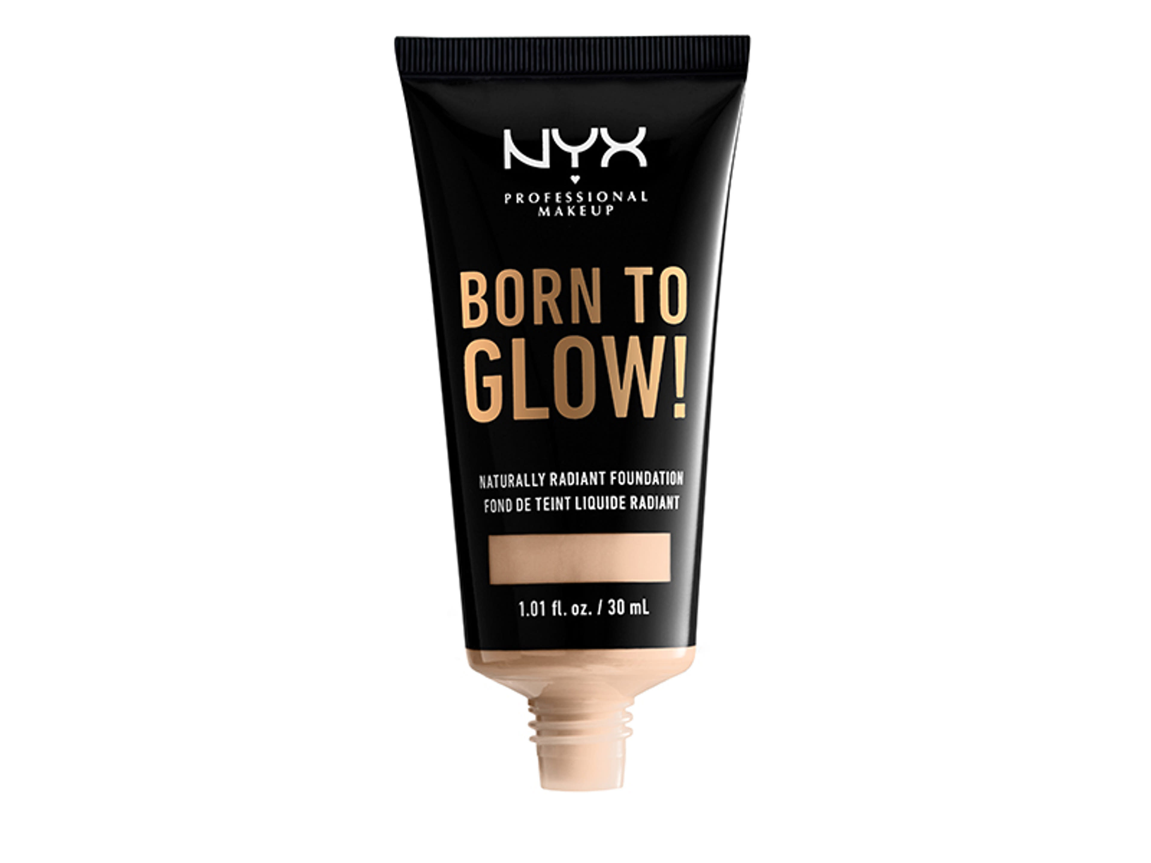 NYX Professional Makeup Born To Glow! Naturally Radiant Foundation alapozó, Light Ivory - 30 ml-2