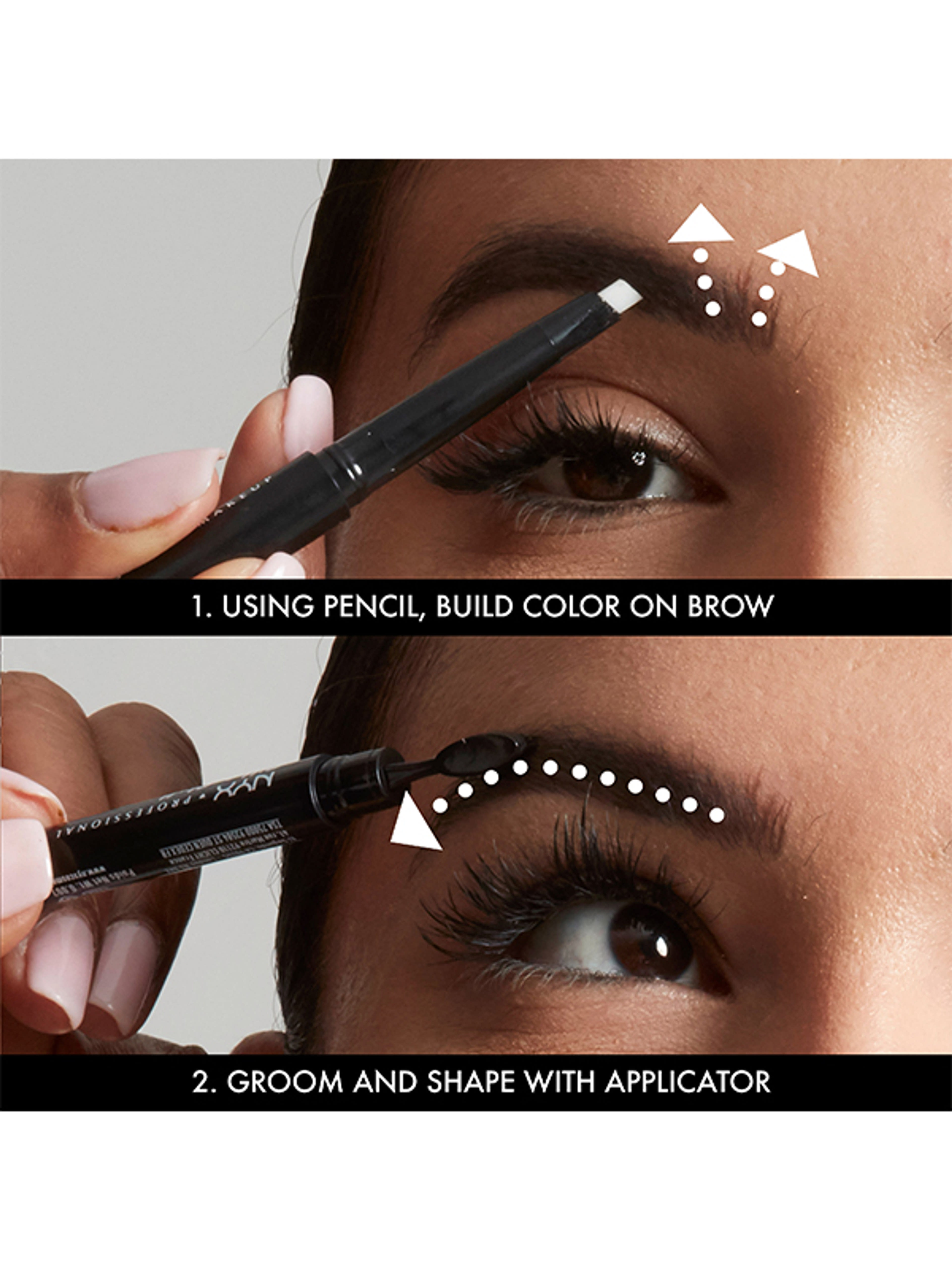 NYX Professional Makeup Fill & Fluff Eyebrow Pomade Pencil szemöldök ceruza /Fluff Clear - 1 db-7