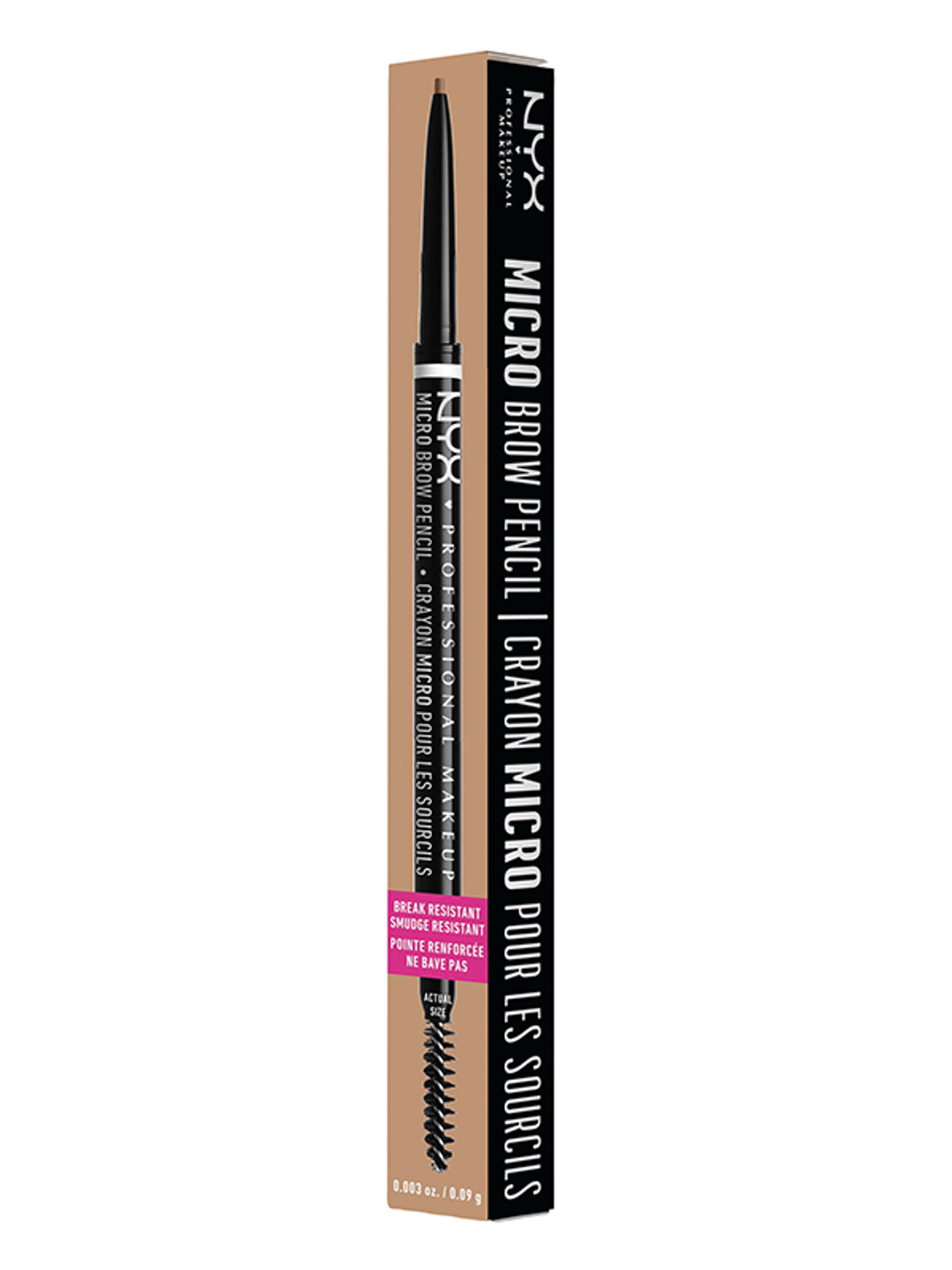 NYX Professional Makeup Micro Brow Pencil szemöldök ceruza /Ash Blonde - 1 db-1