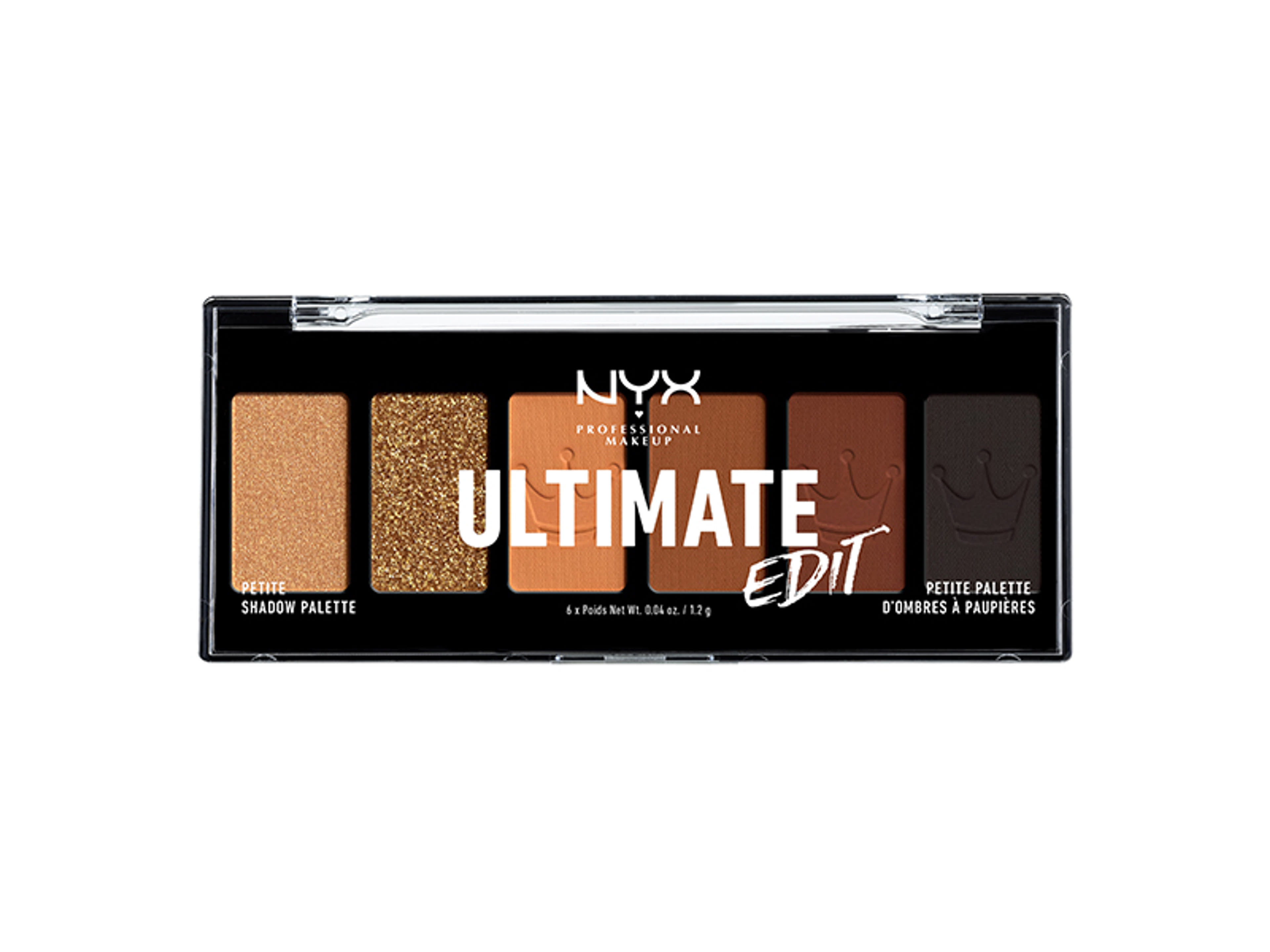 NYX Professional Makeup Ultimate Edit Petite Shadow Palette szemhéjpúder paletta, Ultimate Queen - 1 db