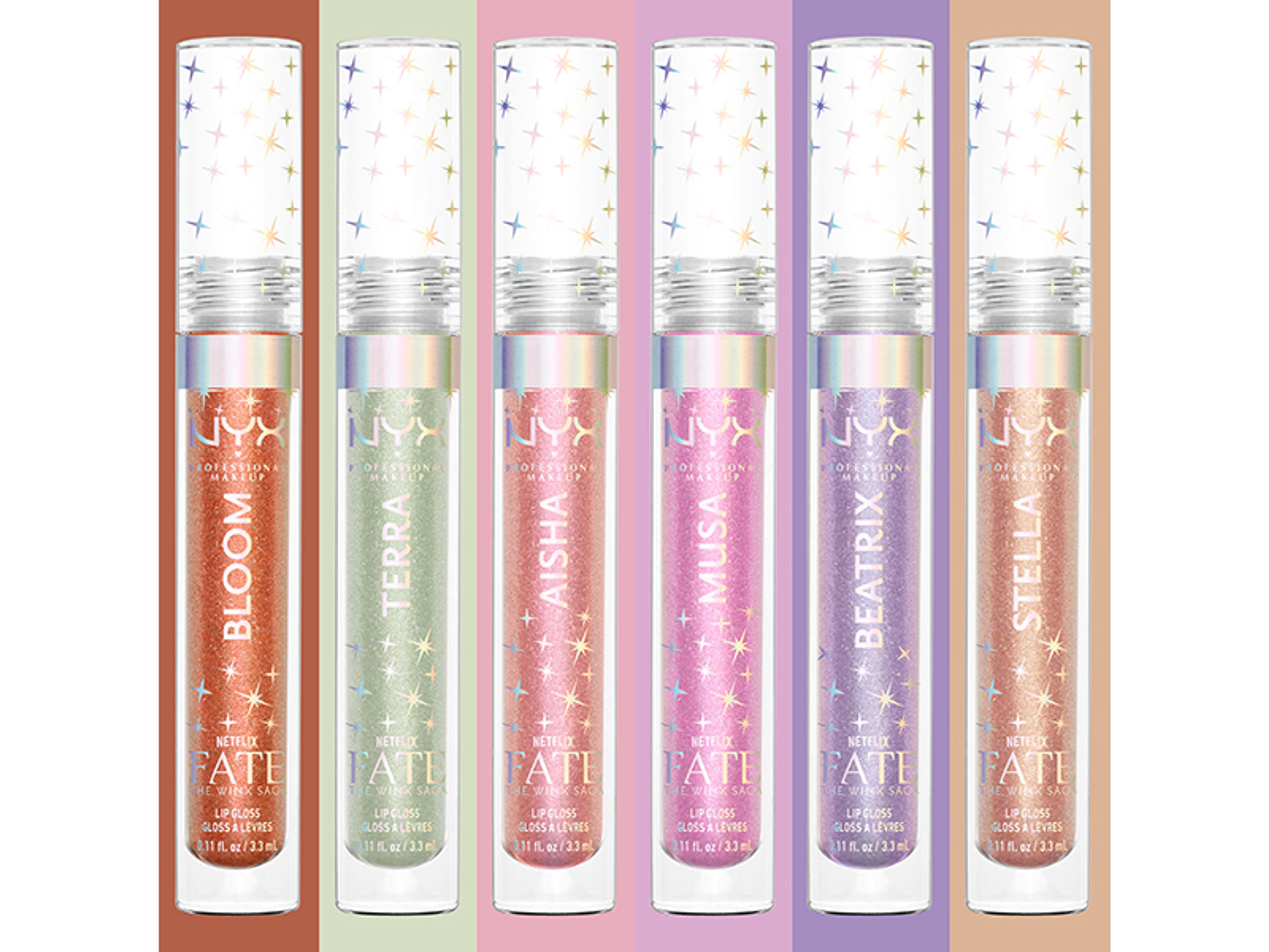 NYX Professional Makeup Fate The Winx Saga Fairy Lip Gloss ajakfény, Aisha - 1 db-5