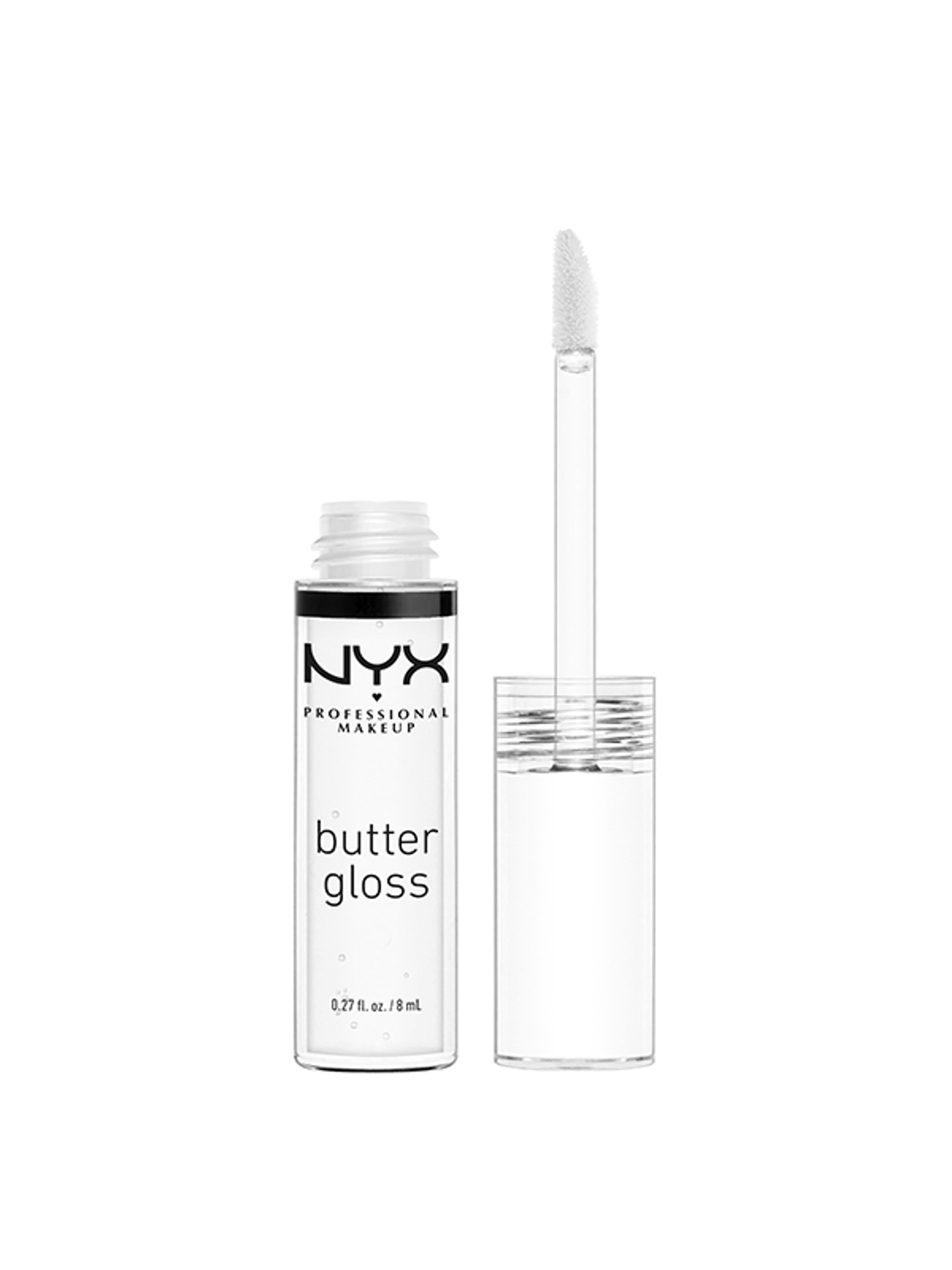 NYX Professional Makeup Butter Lip Gloss ajakfény, Sugar Glass - 1 db-2