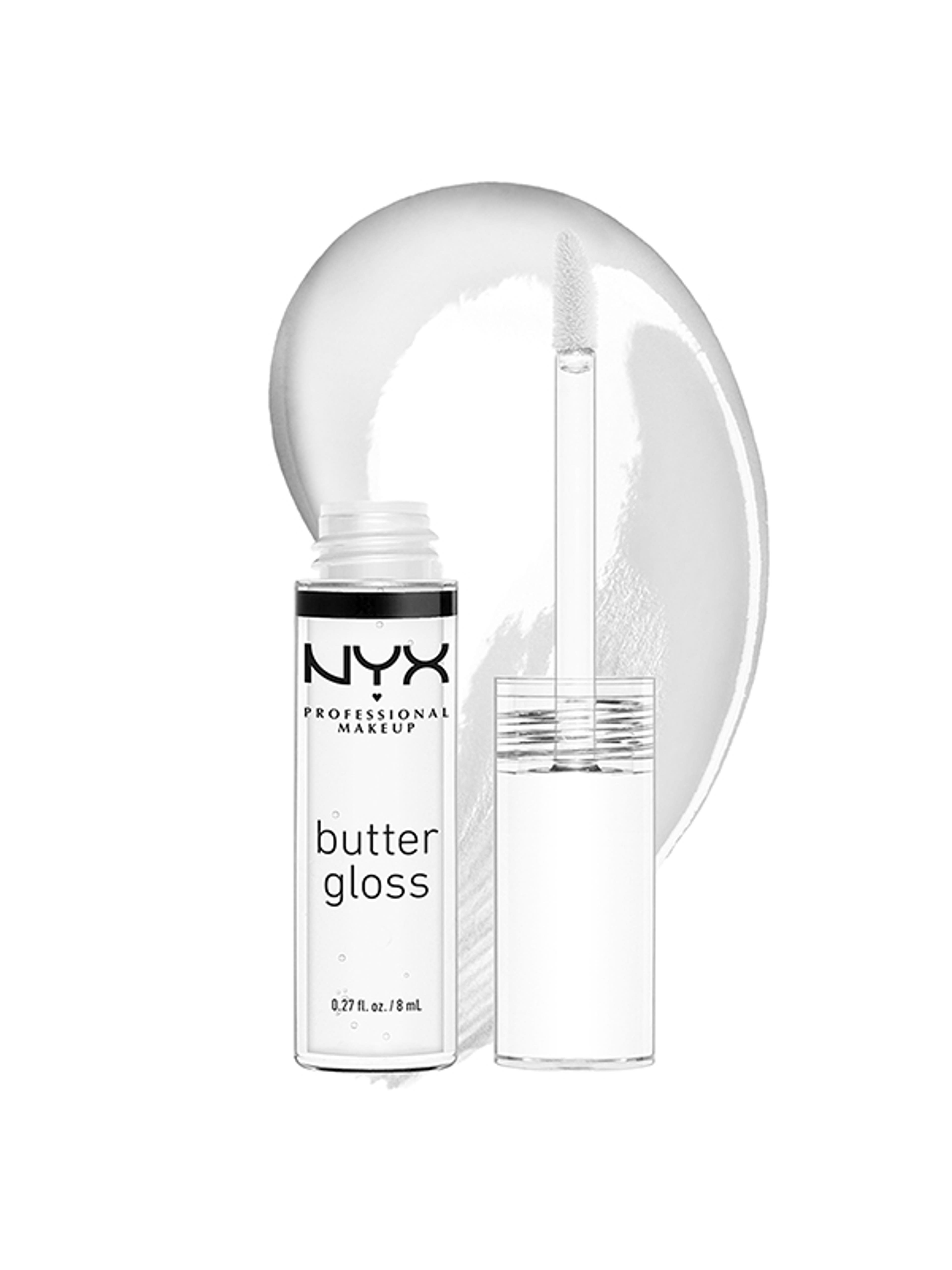 NYX Professional Makeup Butter Lip Gloss ajakfény, Sugar Glass - 1 db-3